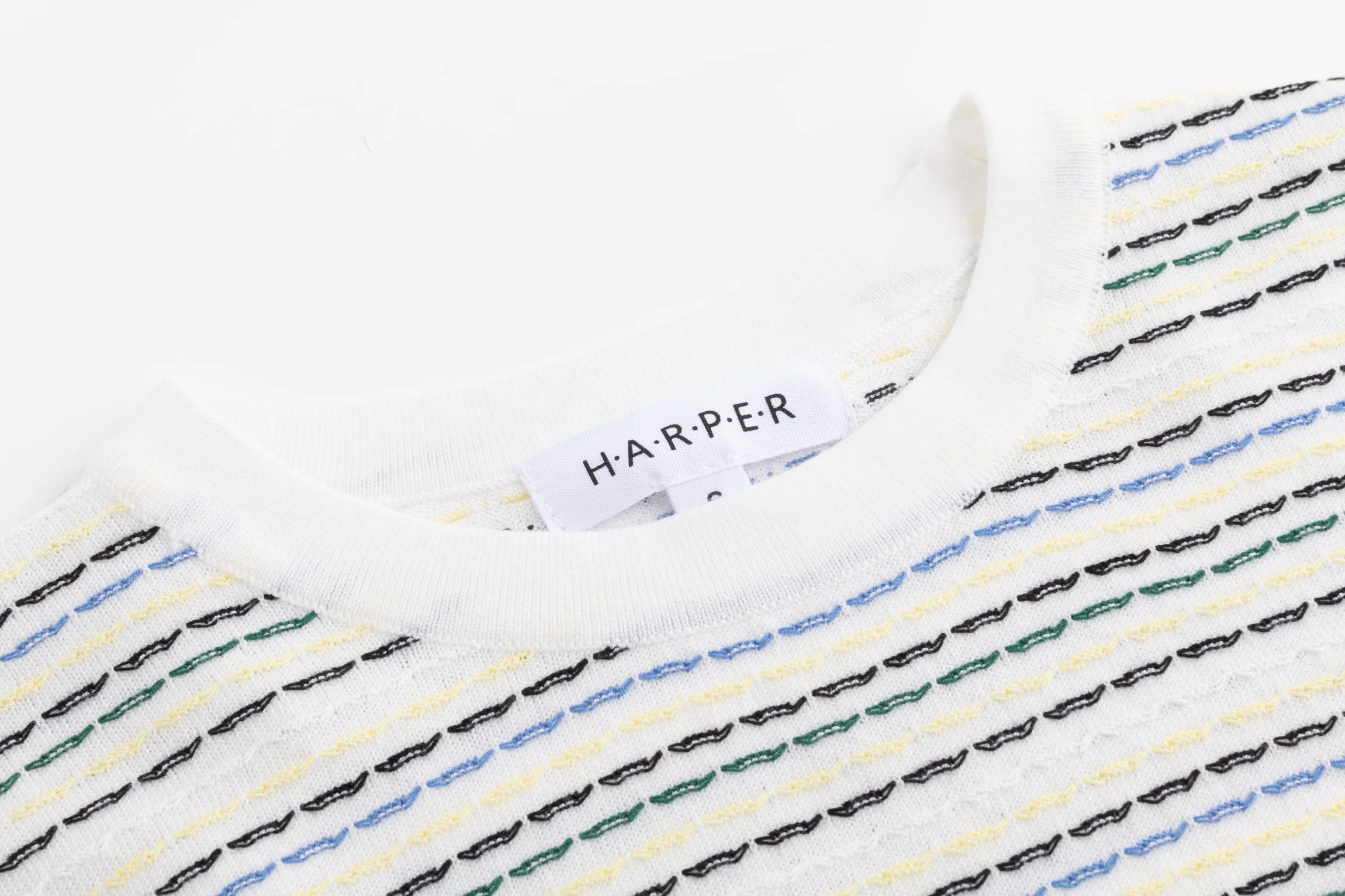 Multi Color Stitched Stripped Sweater - Image 5