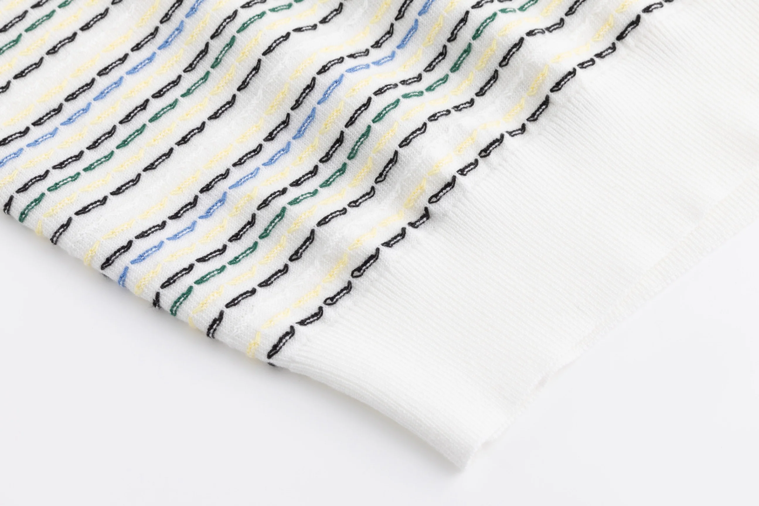 Multi Color Stitched Stripped Sweater - Image 6