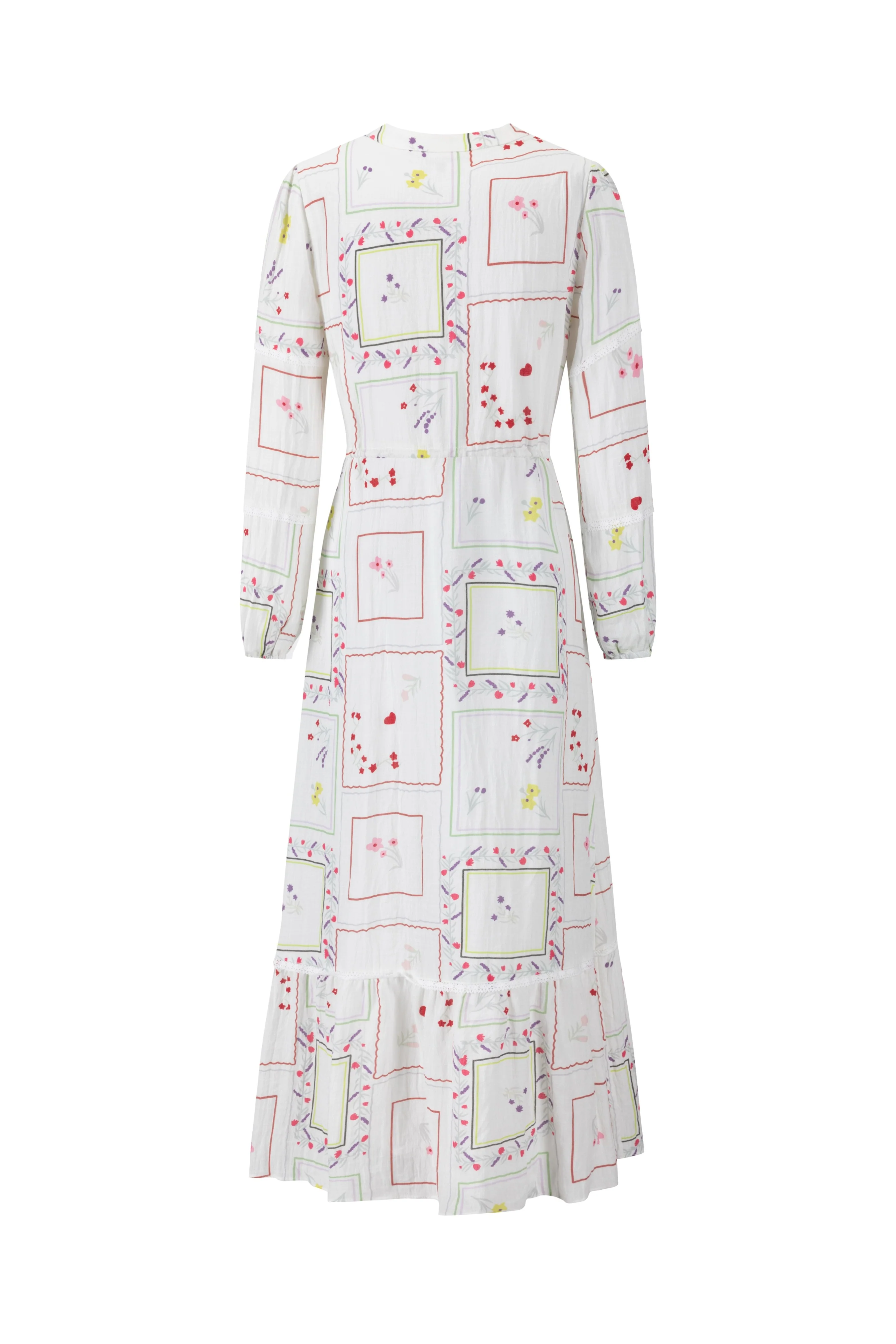 Multi Colored Printed Drawstring Dress - Image 3