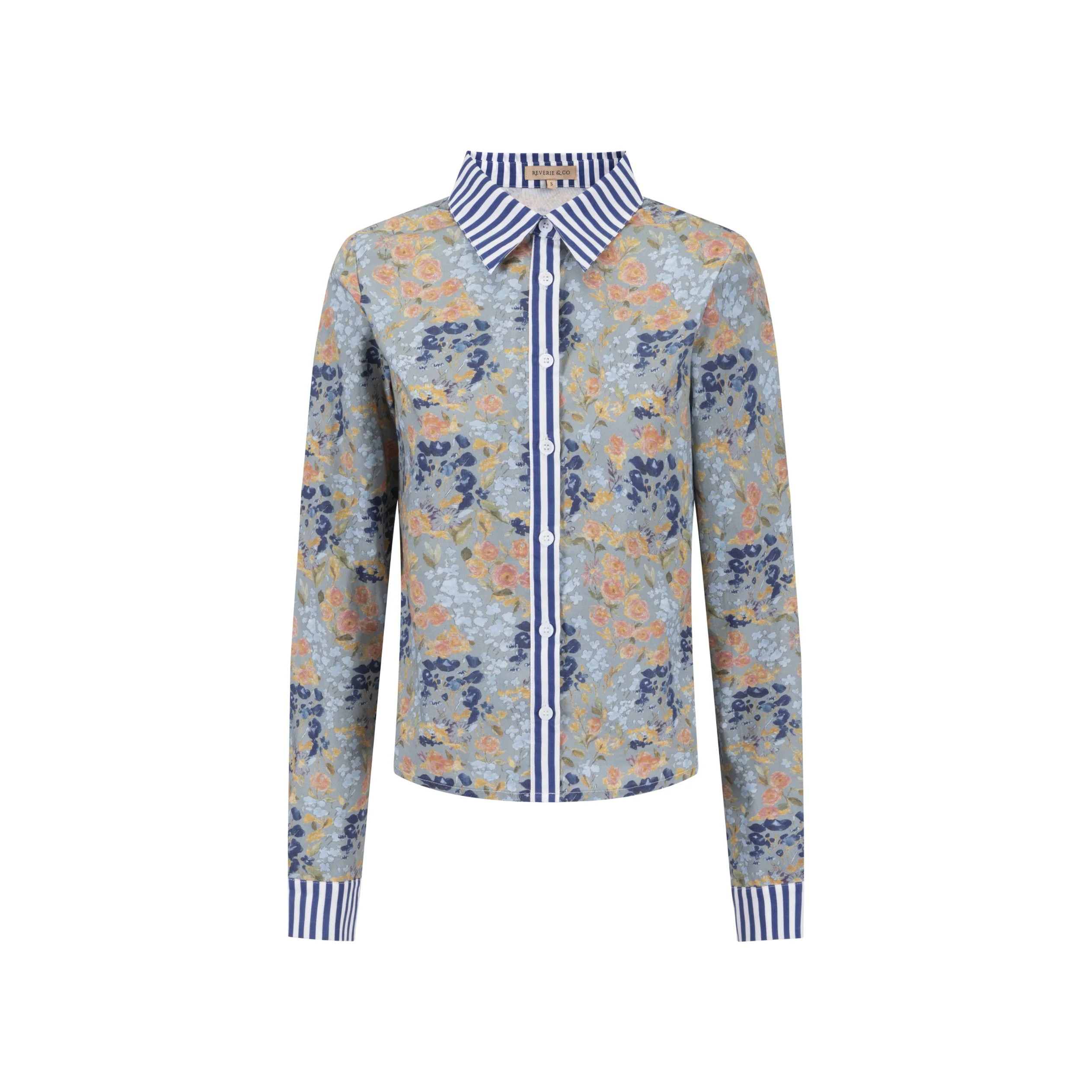 Multi Printed Striped Blouse - Image 2