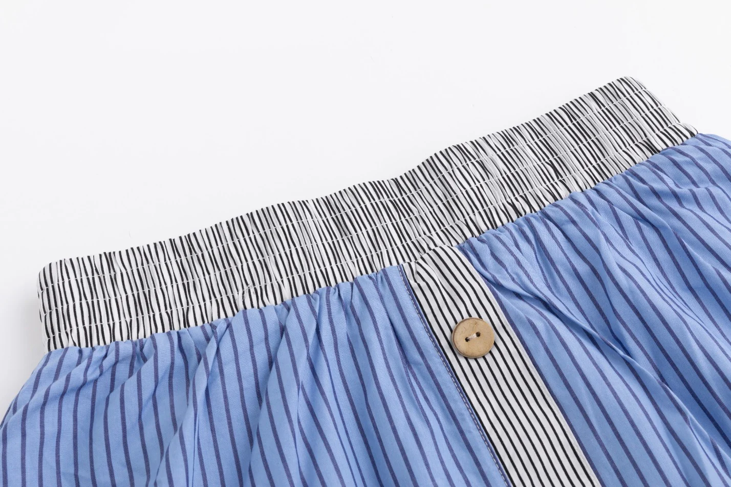 Multi Striped Block Buttoned Skirt - Image 4