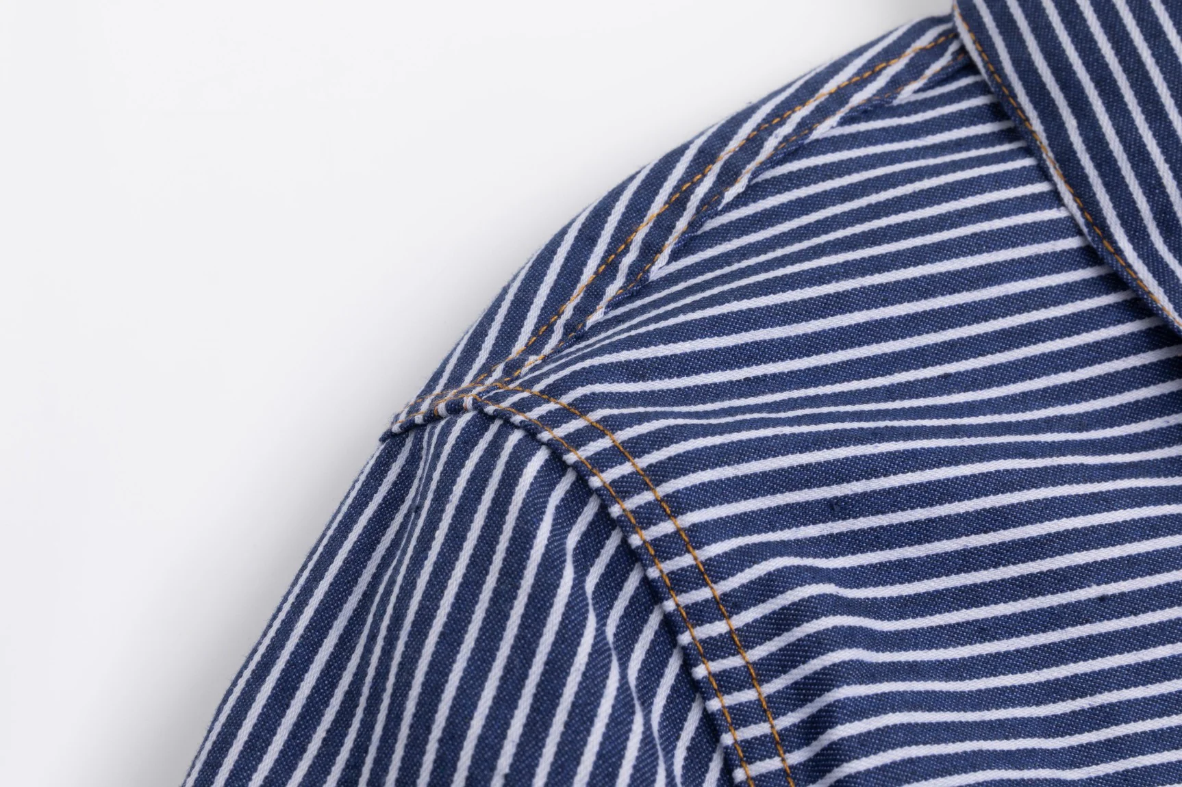 Navy And White Pinstriped Dress - Image 4
