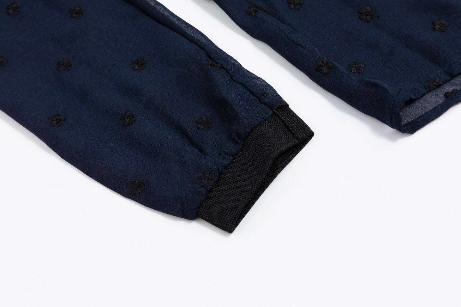Navy Floral Embroidered Top - Image 6