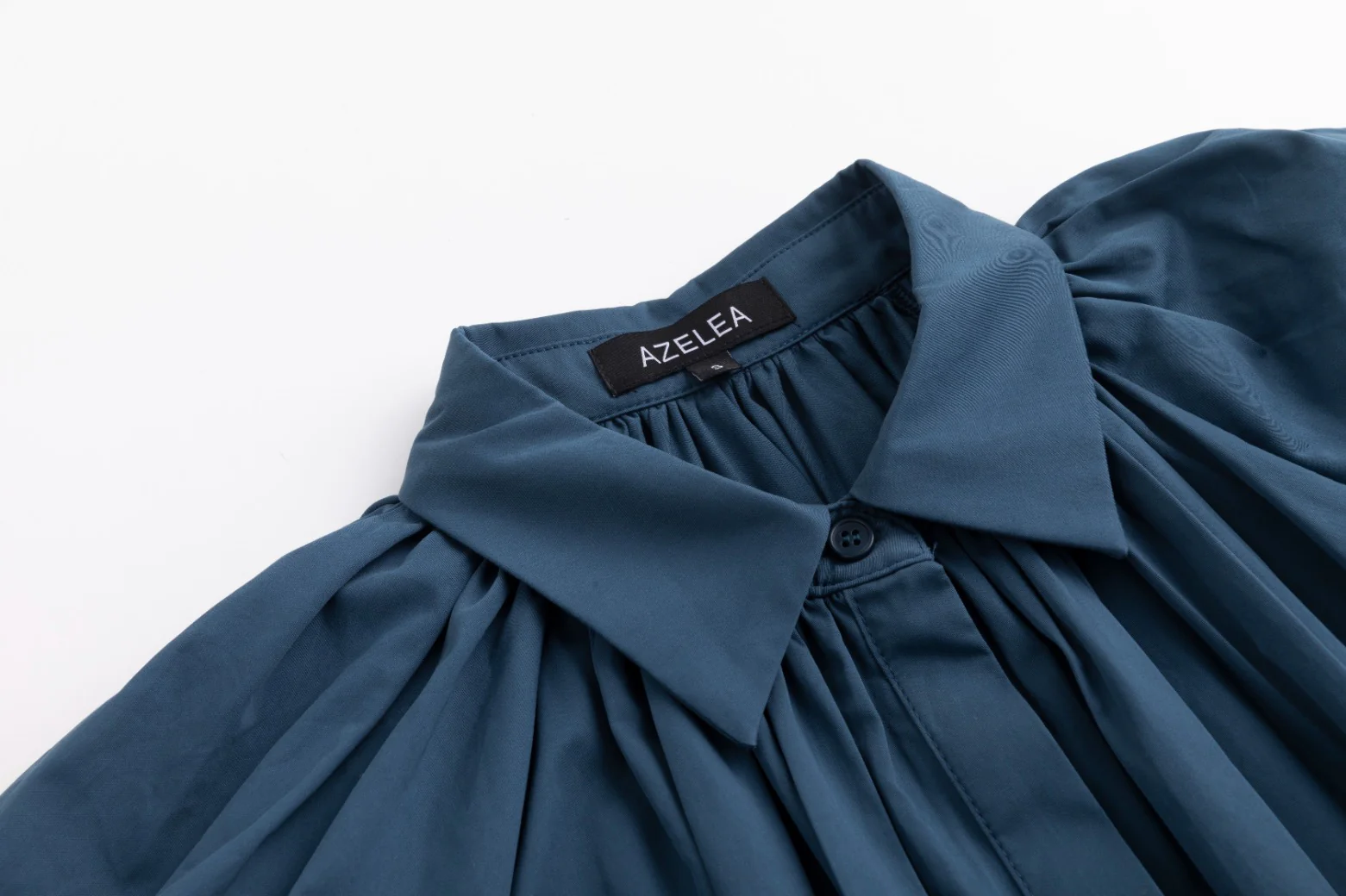 Navy Pleated Jumper With Belt - Image 4