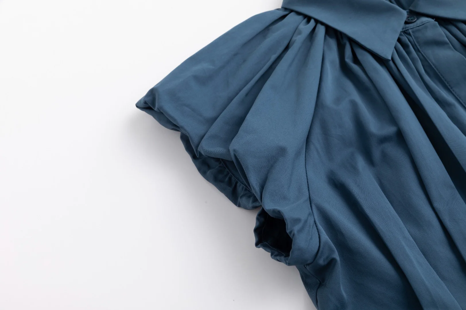Navy Pleated Jumper With Belt - Image 5