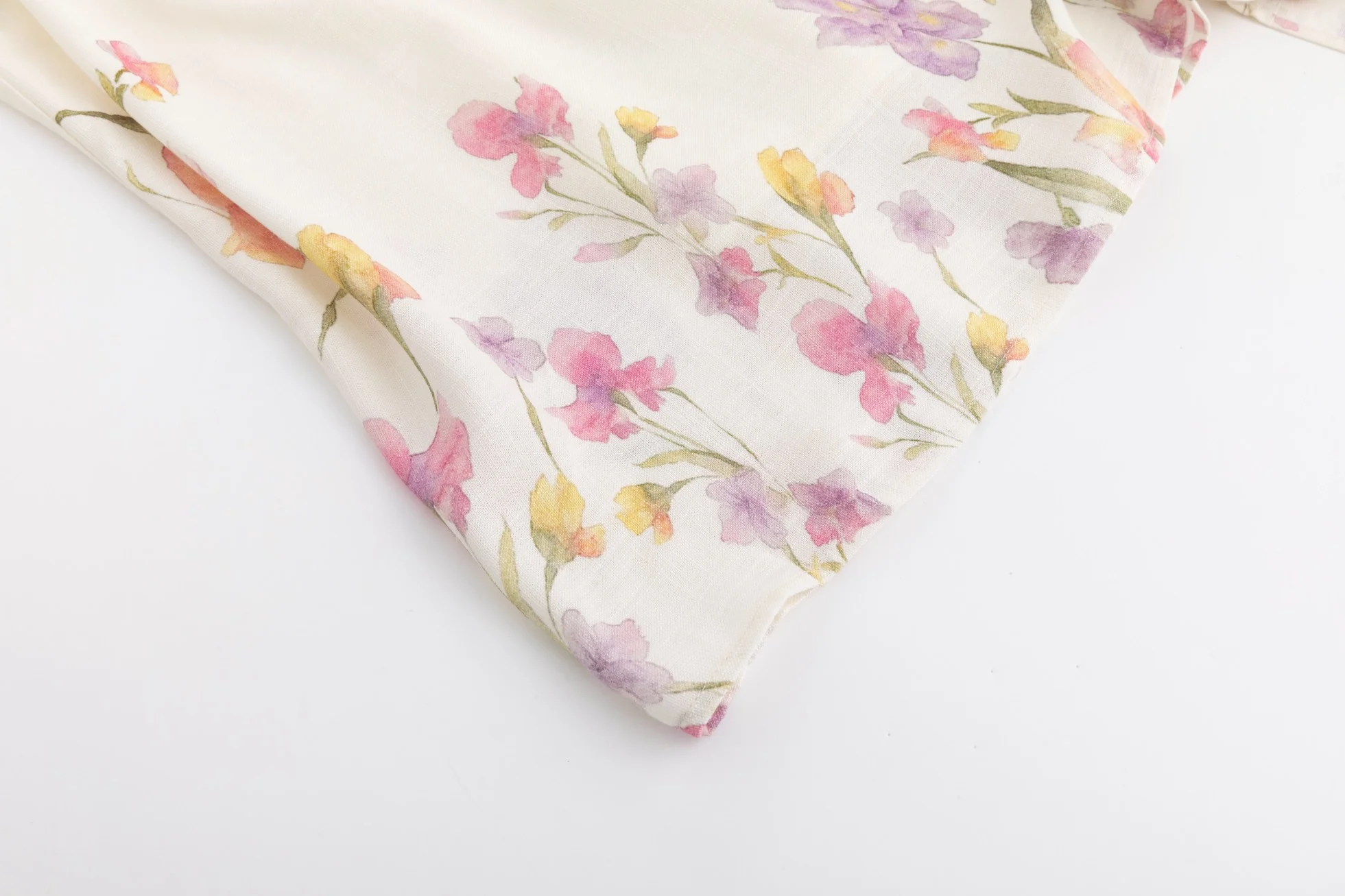 Pastel Floral Box Pleat Skirt - Image 4
