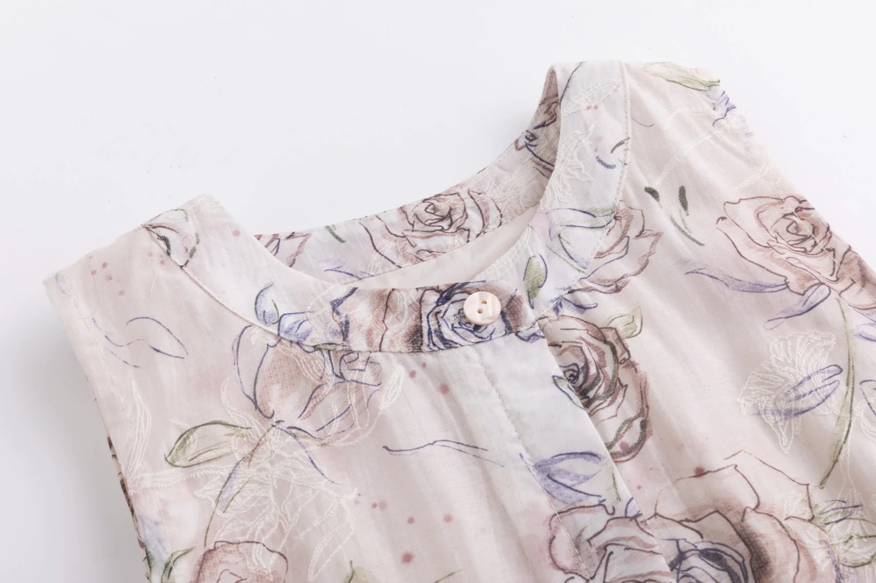 Pink Floral Overlay Dress - Image 6