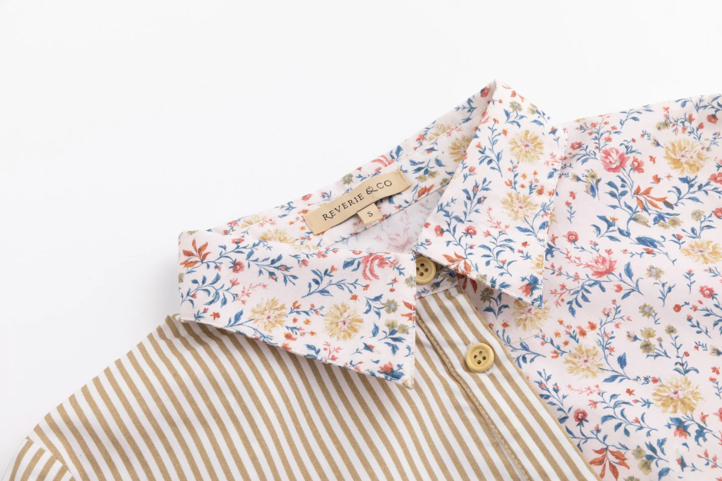 Pinstripe Floral Blouse - Image 11