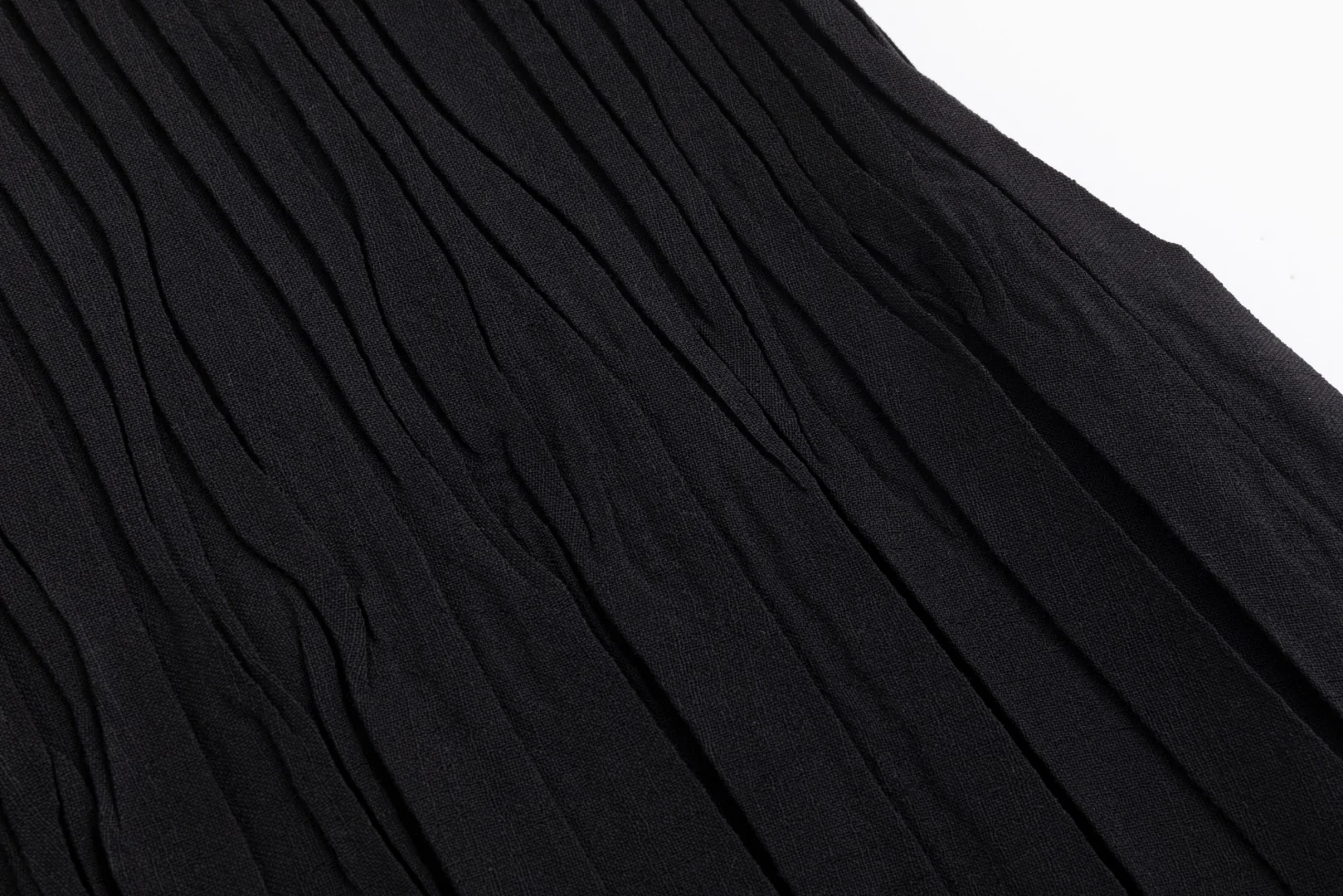 Pleated Chiffon Skirt - Black - Image 4