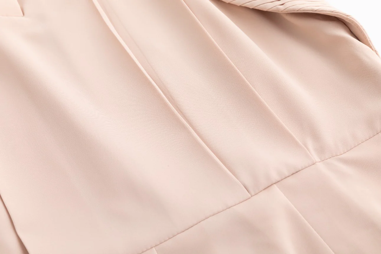 Pleated Dress With Details - Peach - Image 6
