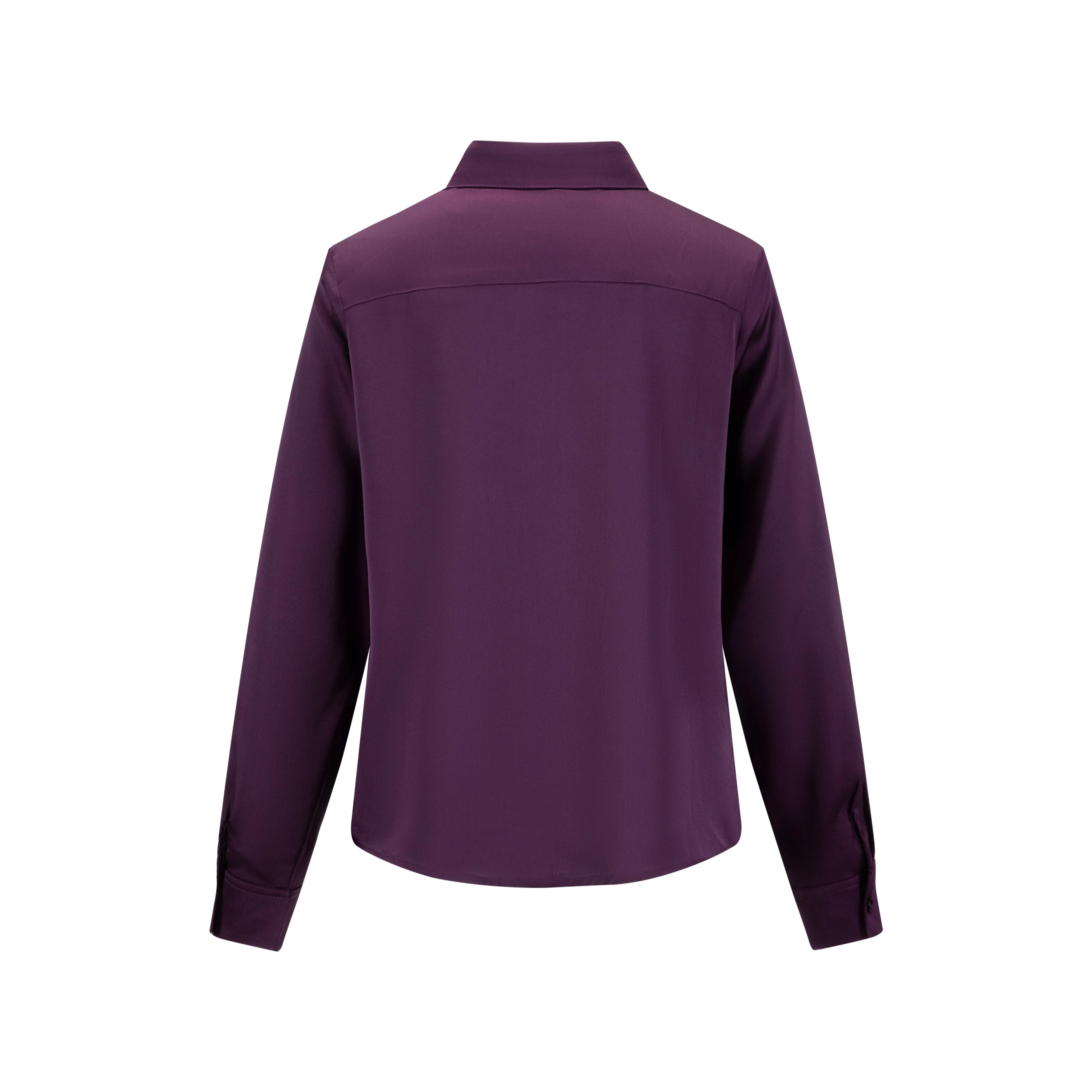Plum Satin Blouse - Image 4