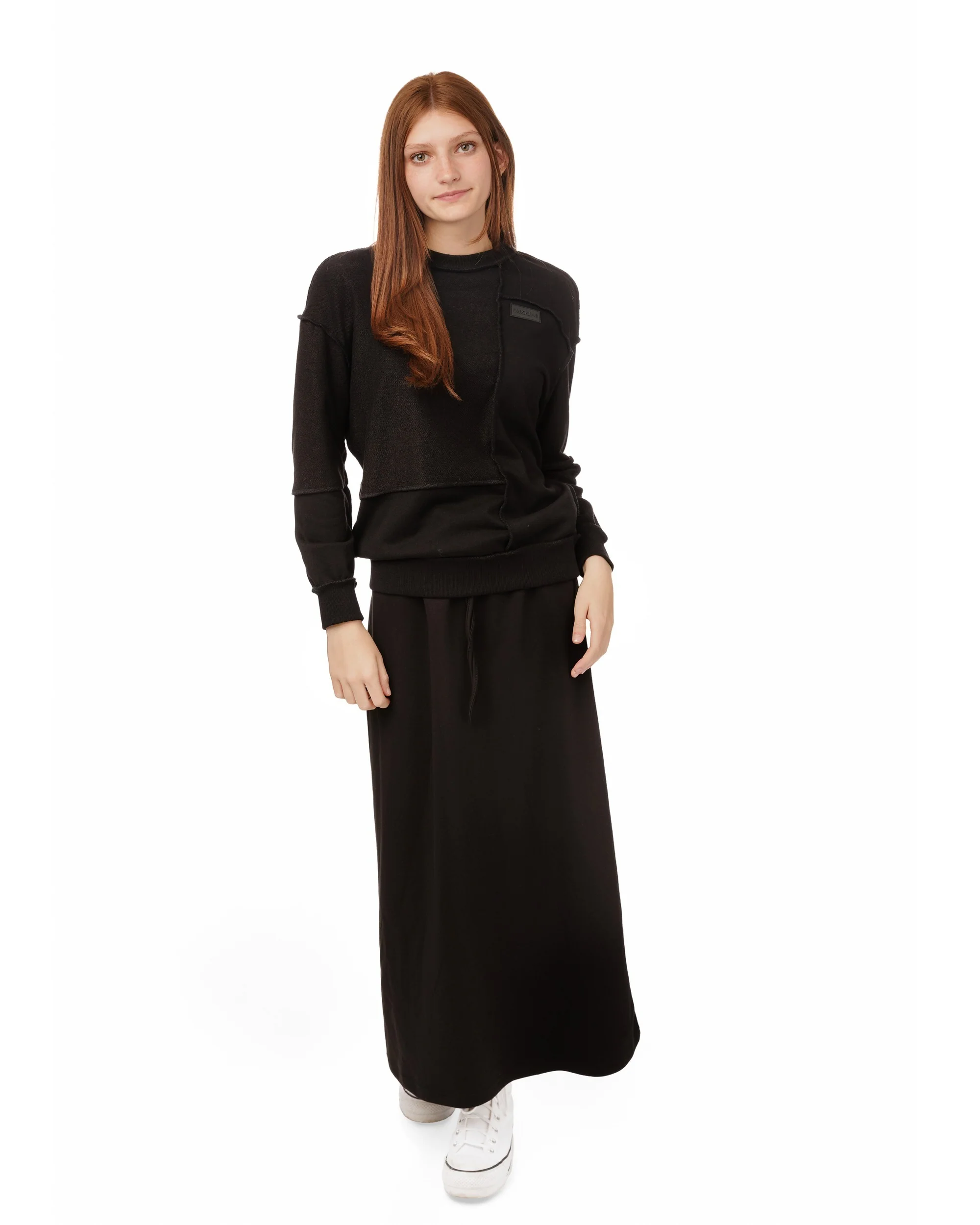 Raw Edged Sweater - Black - Image 5
