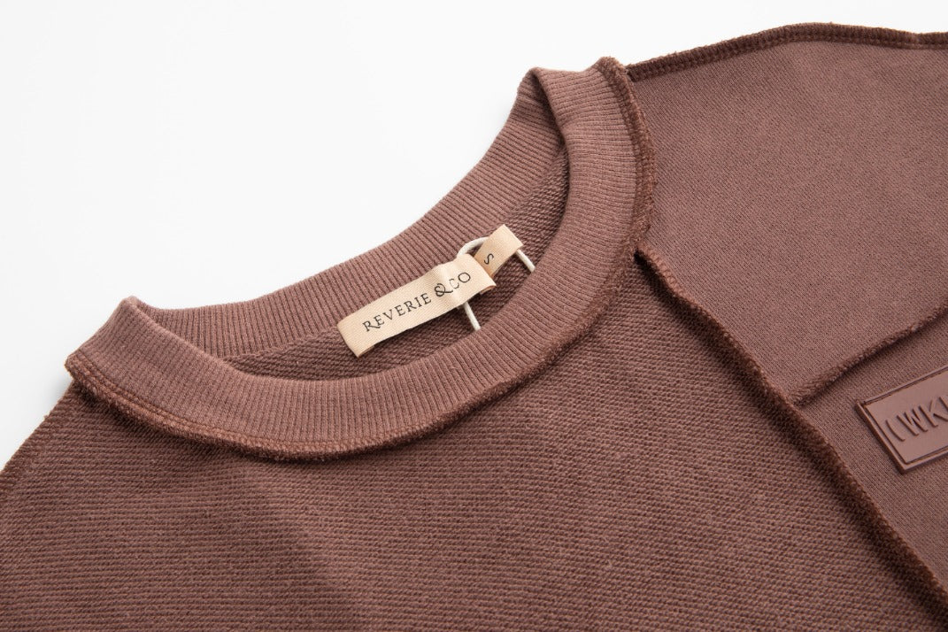 Raw Edged Sweater - Fawn - Image 3