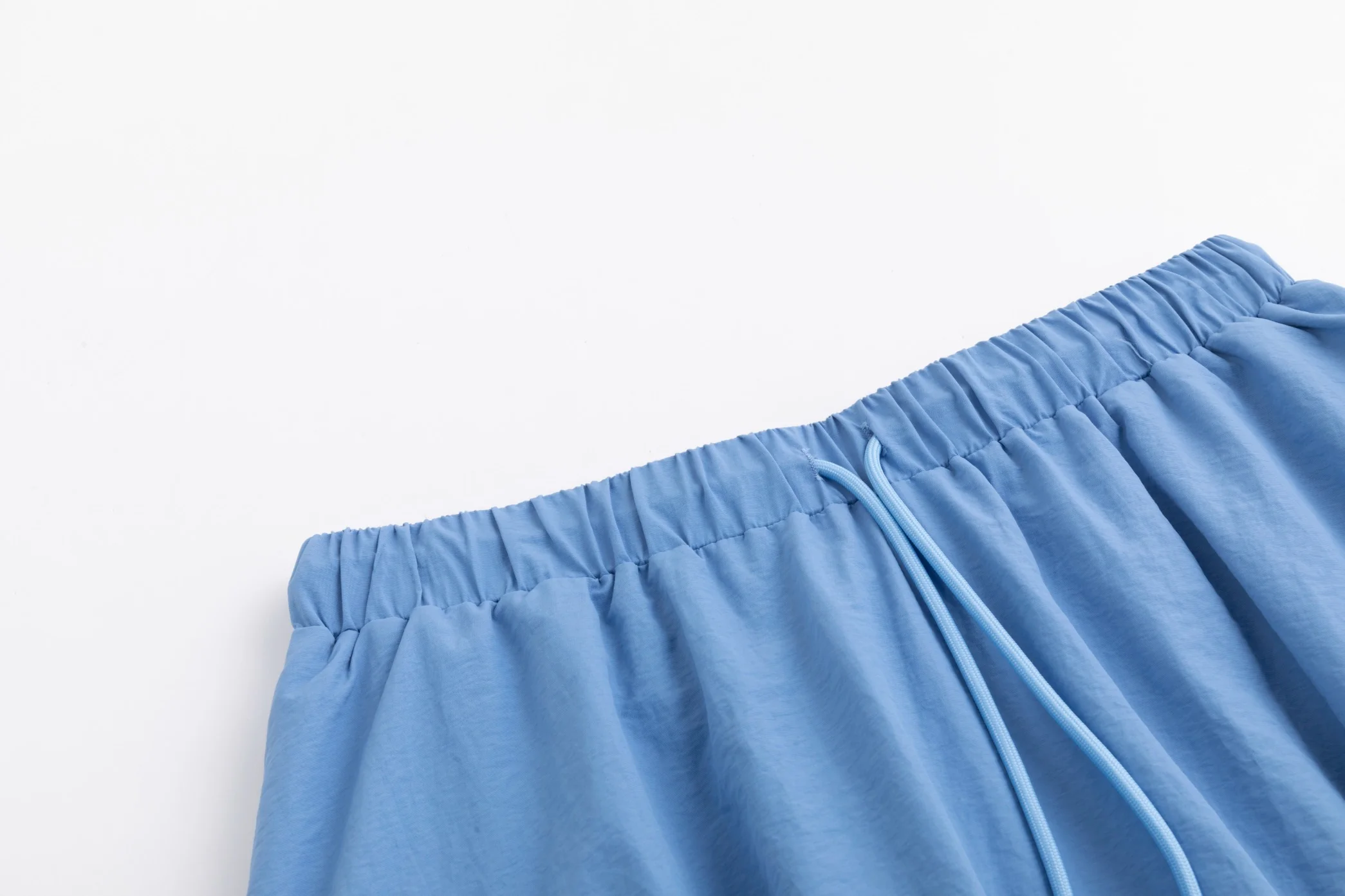 Shoe Lace Drawstring Skirt - Sea Blue - Image 3