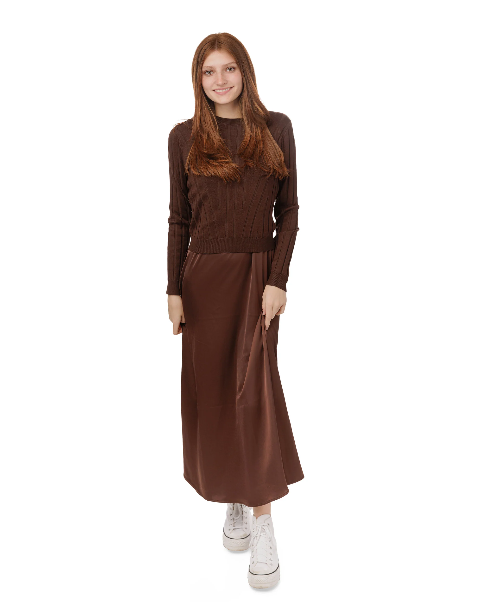 Silk Jumper - Brown - Image 2