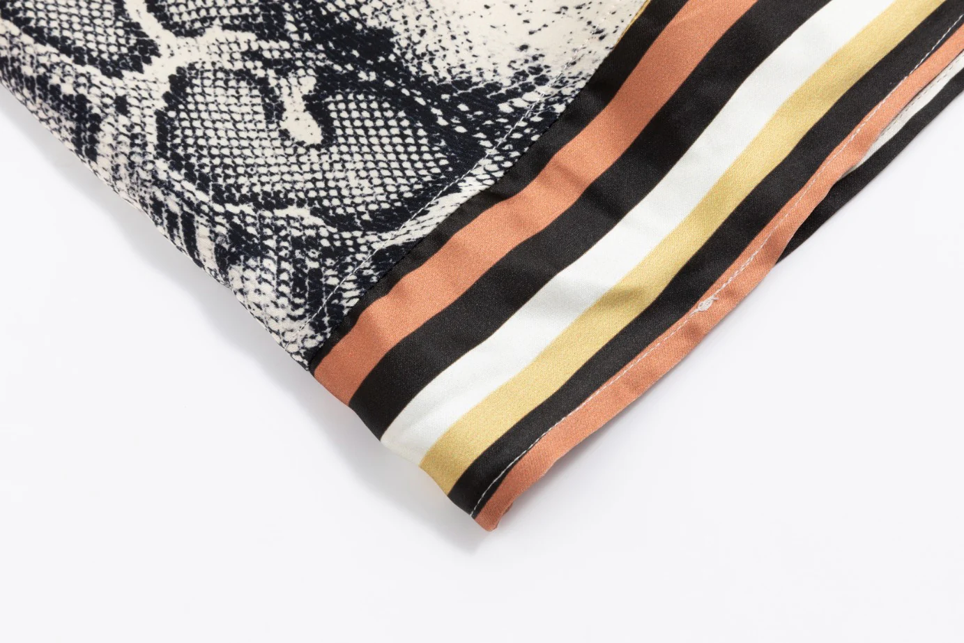 Snake Printed Satin Skirt - Image 6