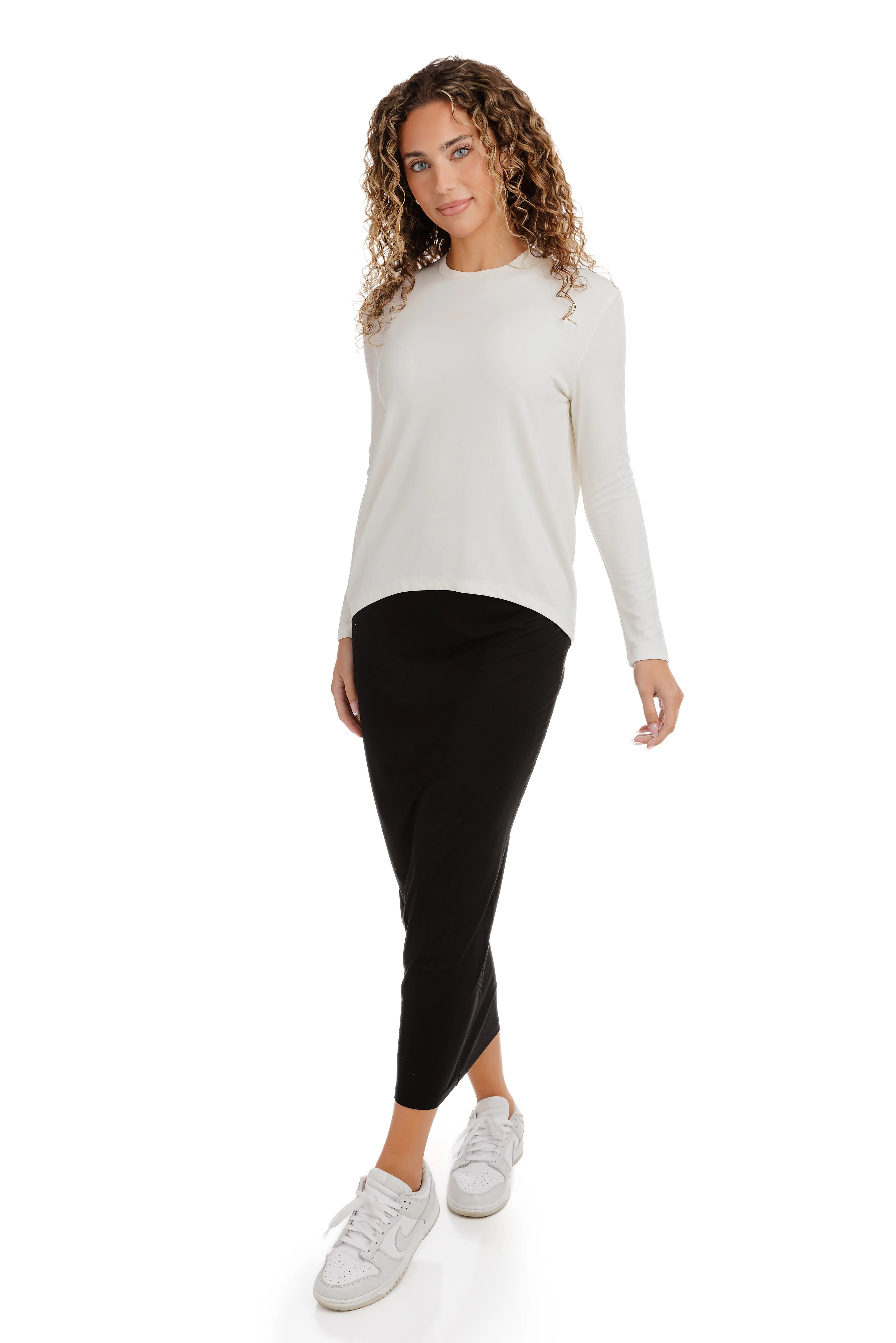 Soft High Low T-Shirt - White - Image 3