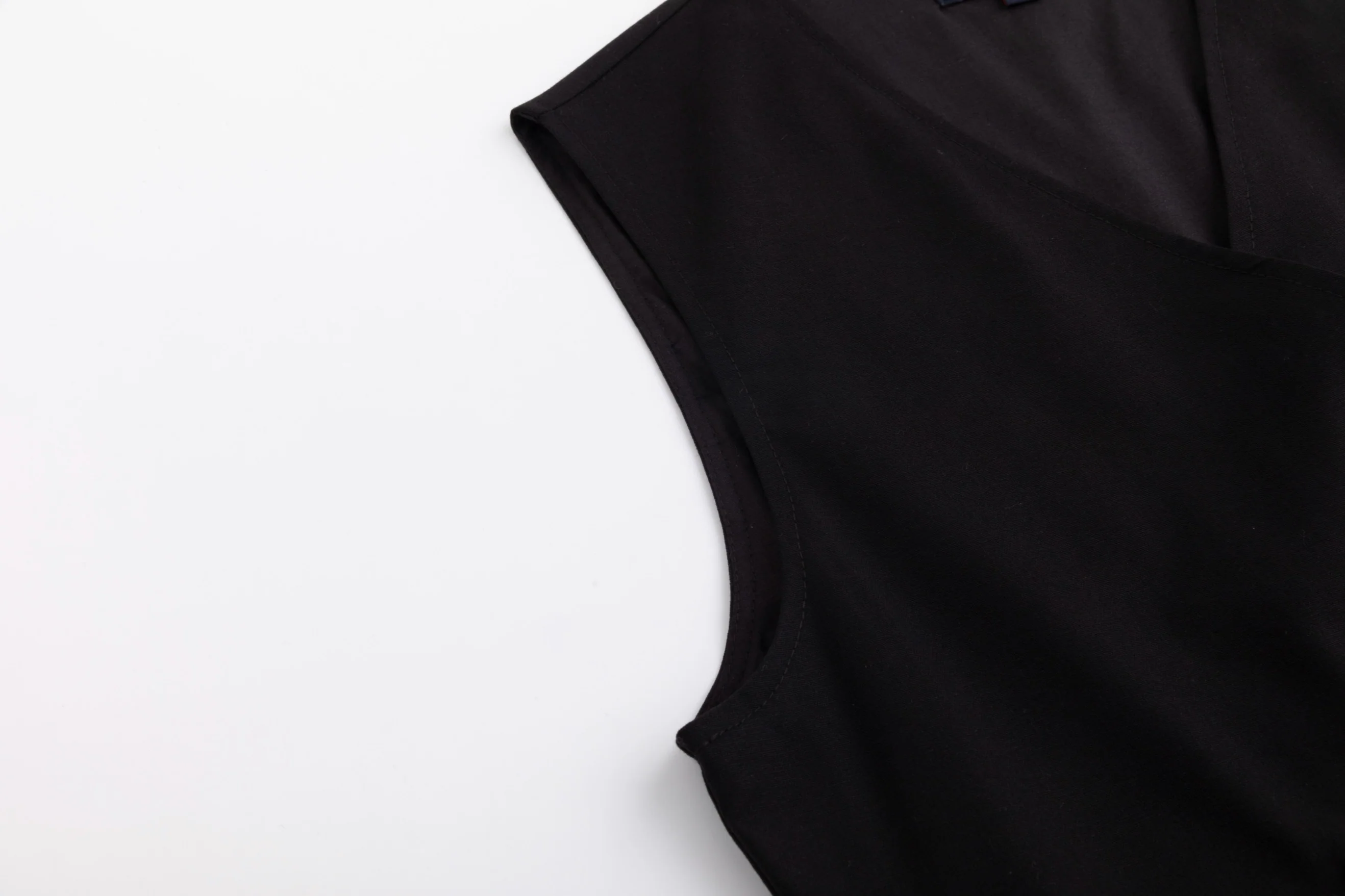 Solid Black Wrap Jumper - Image 3