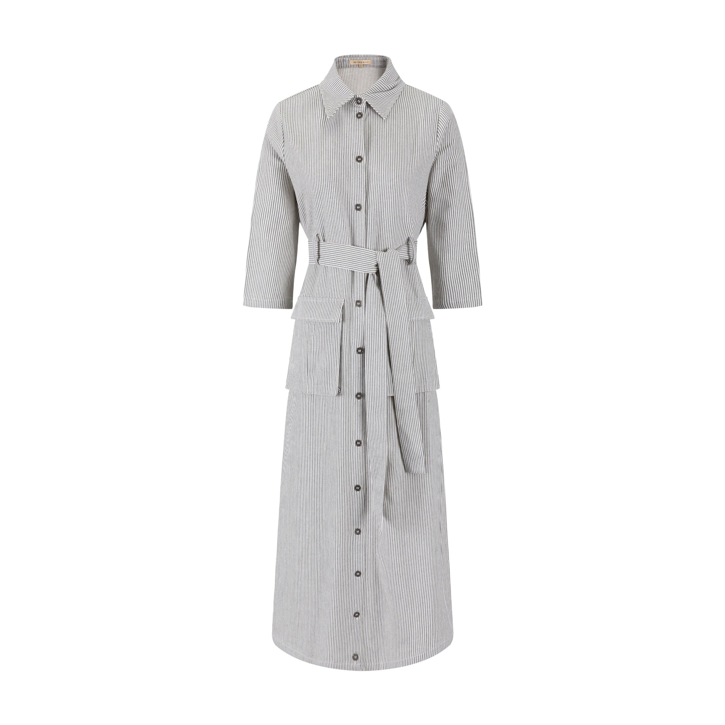 Stripe Pocket Dress - Black And White - Image 2