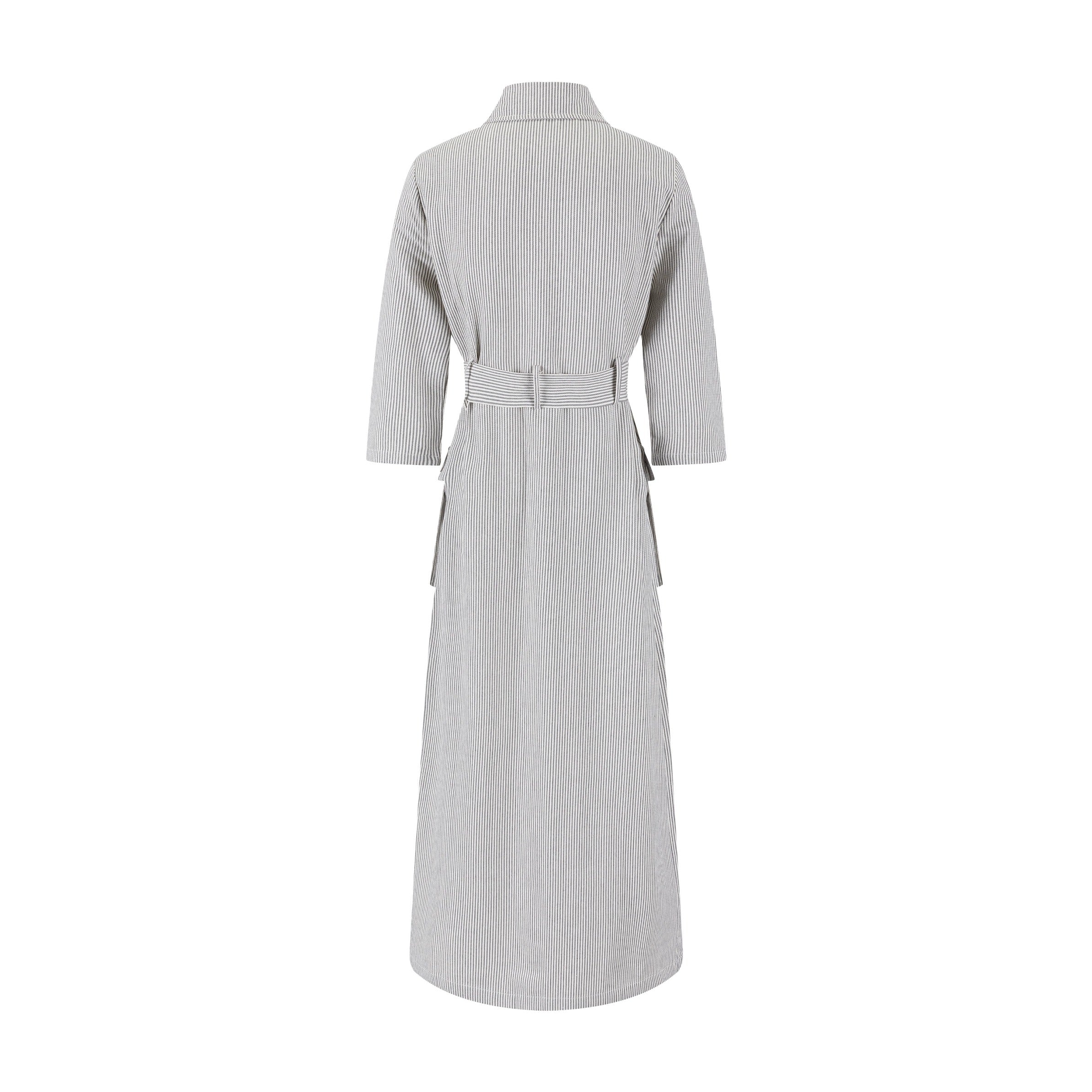 Stripe Pocket Dress - Black And White - Image 3