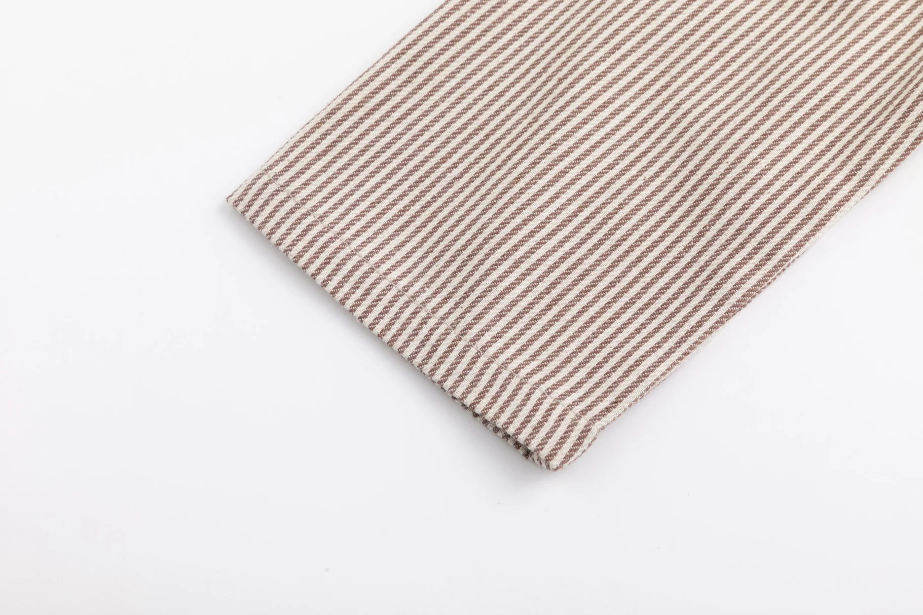Stripe Pocket Dress - Rust And White - Image 6
