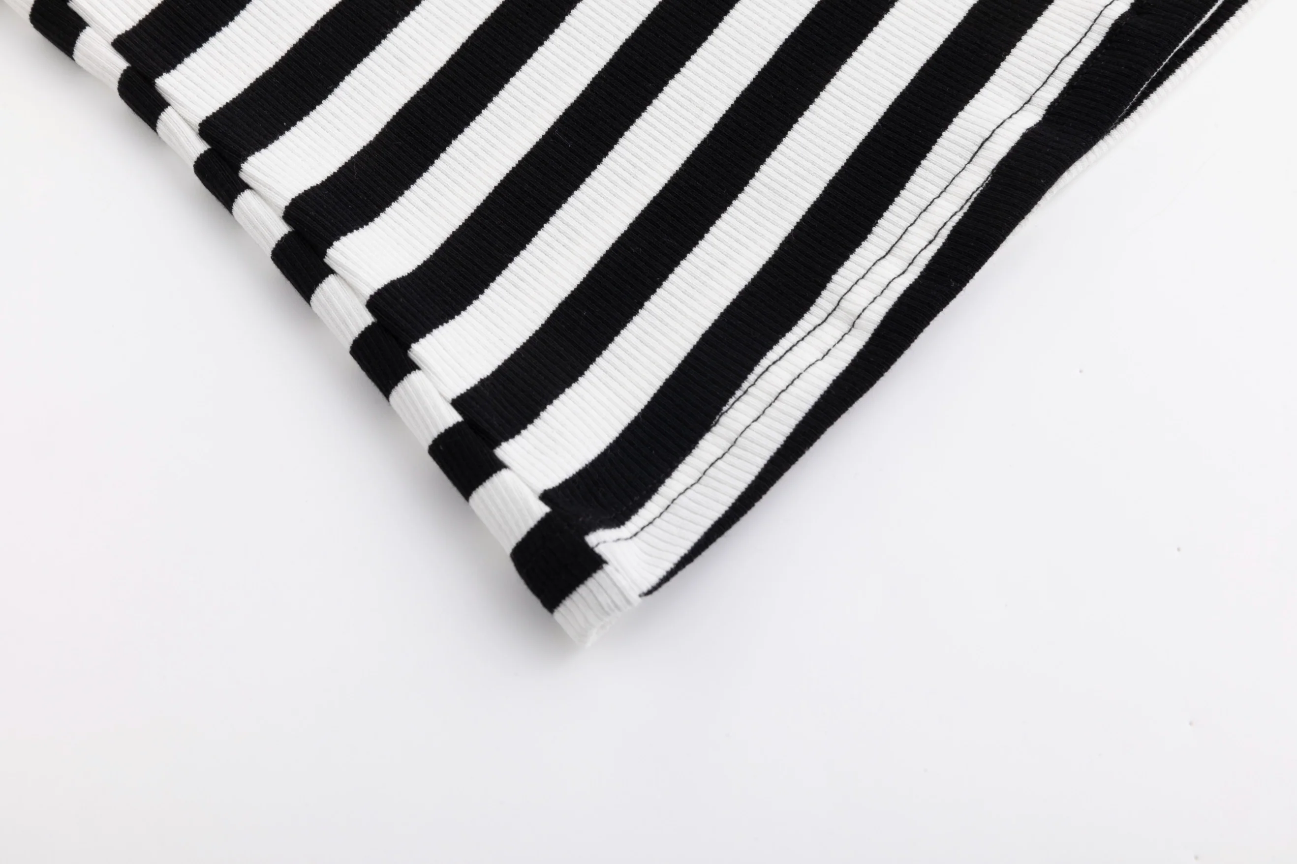 Striped V-Neck Top - Black - Image 4