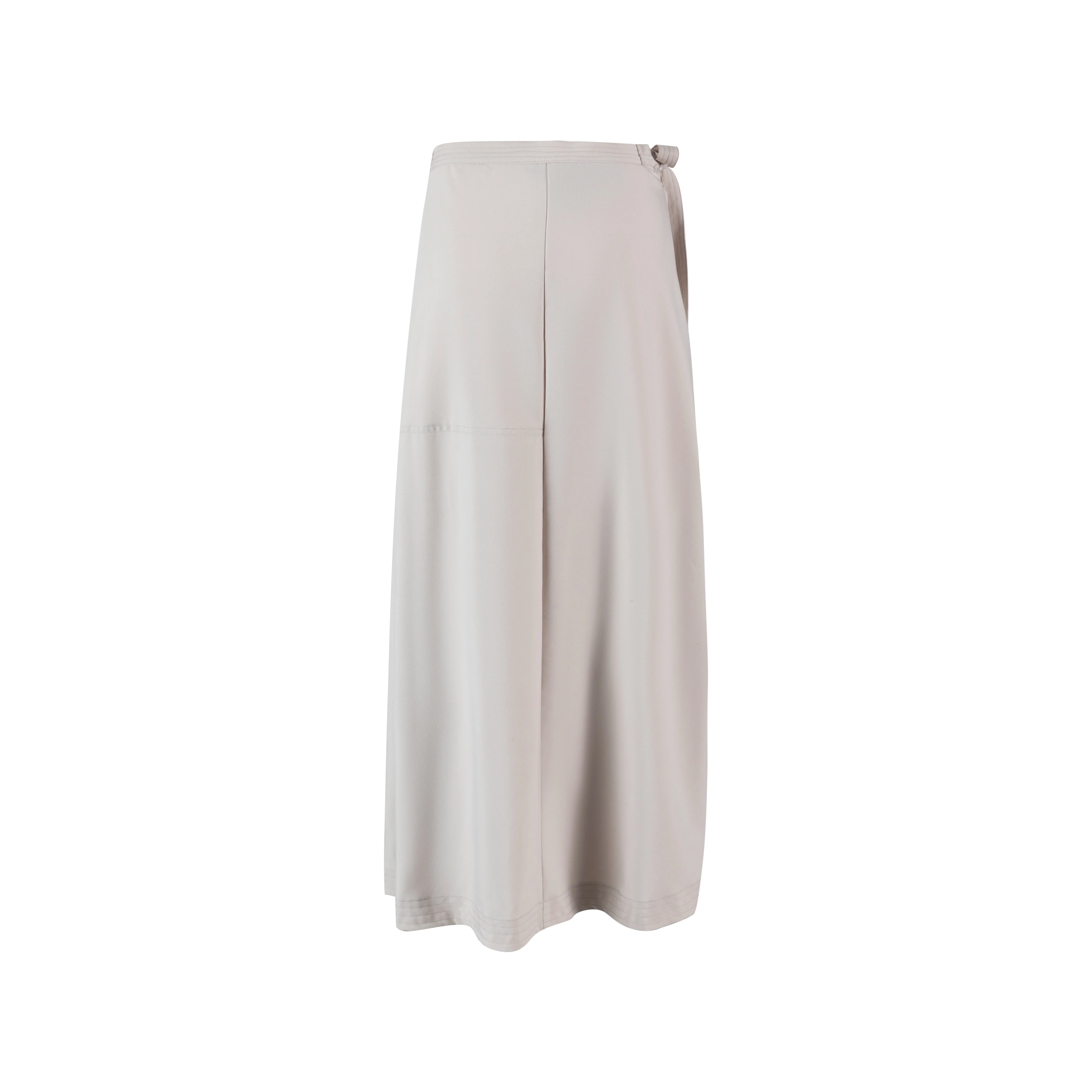 Tan Half Pleated Skirt - Image 3