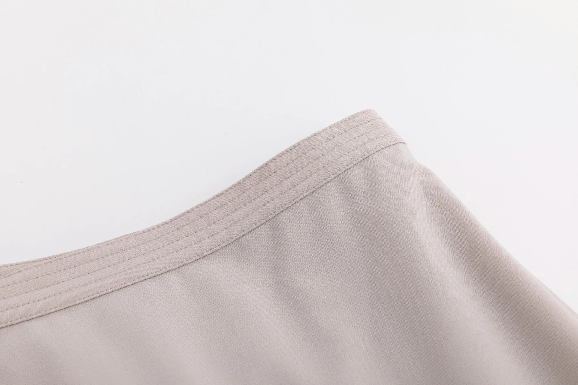 Tan Half Pleated Skirt - Image 4