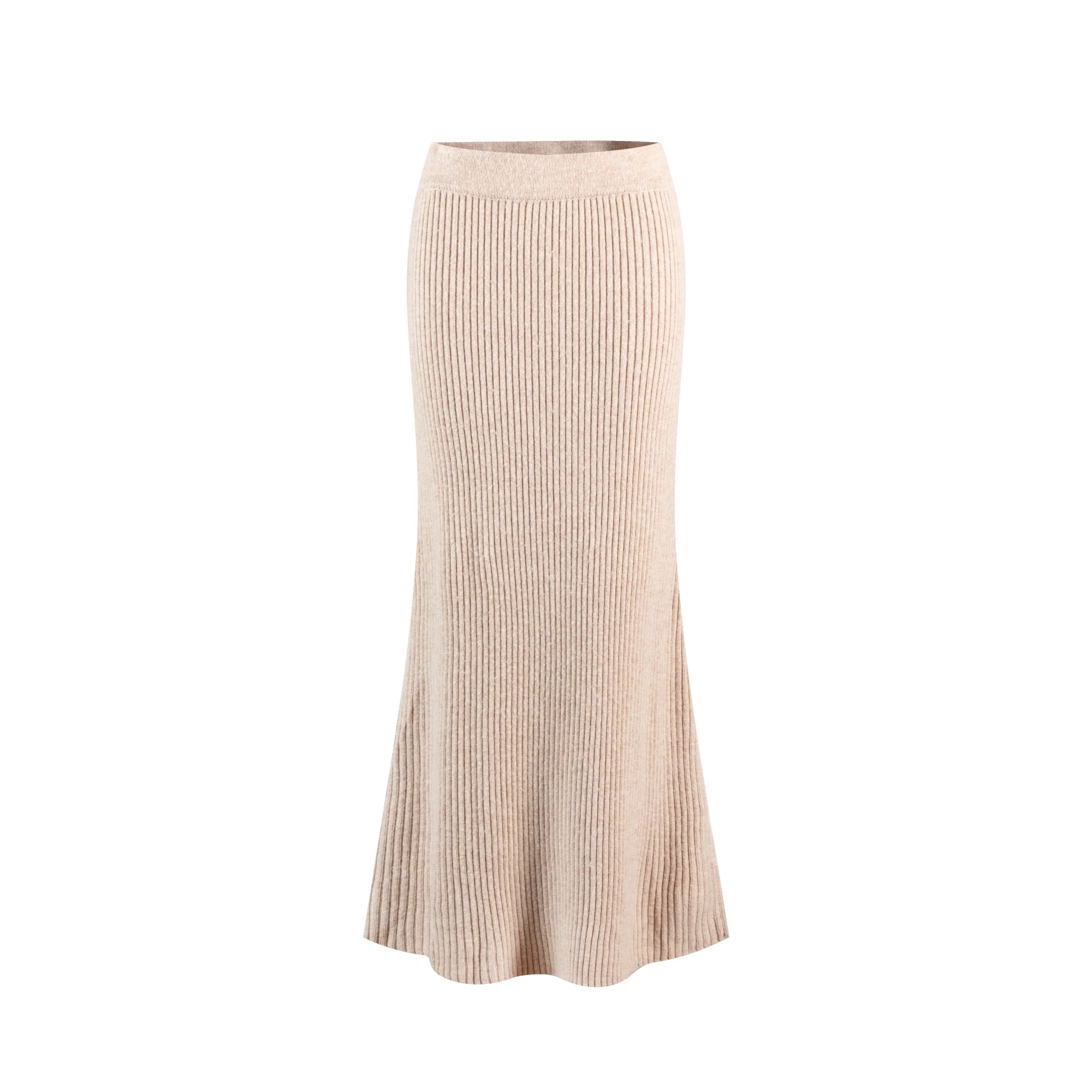 Ribbed Skirt - Tan - Image 2