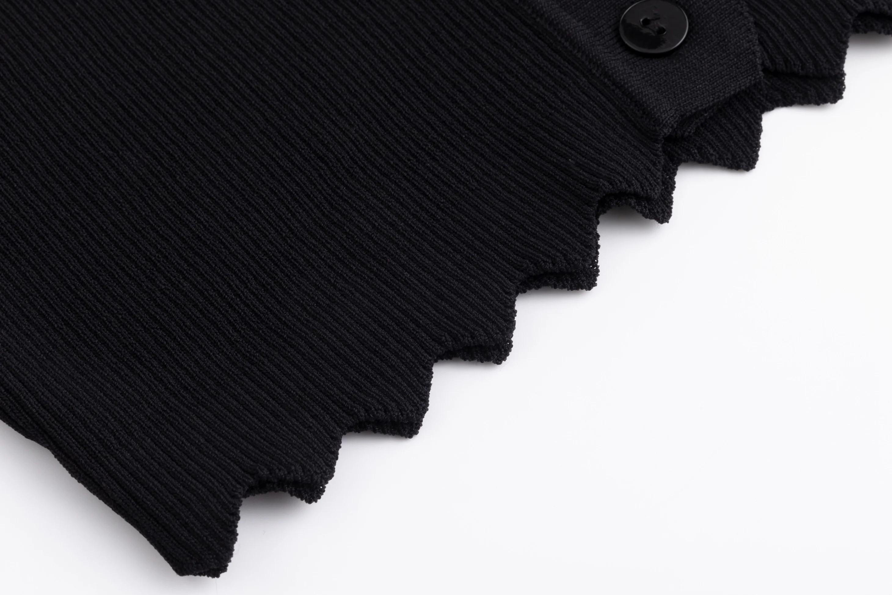 Tank With Attached Cardigan - Black - Image 3