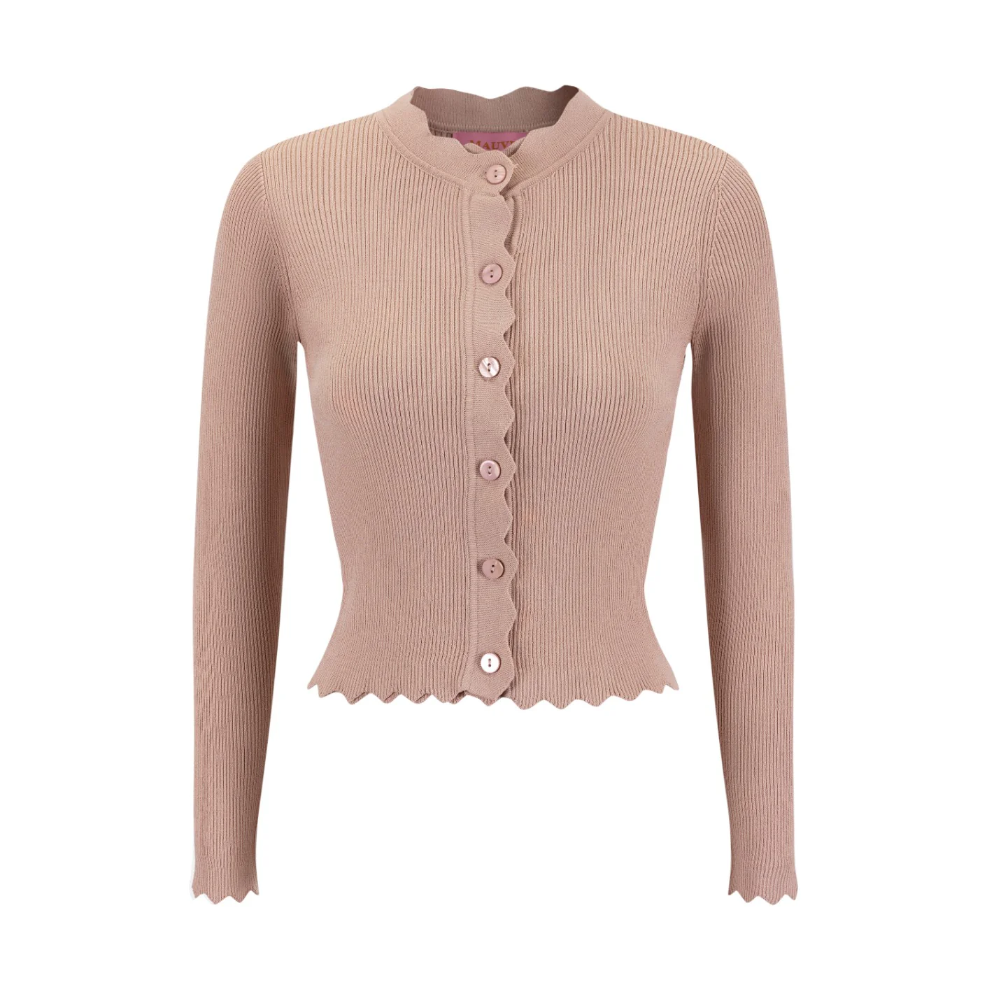Tank With Attached Cardigan - Mauve