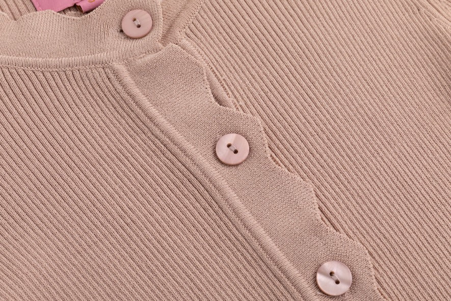 Tank With Attached Cardigan - Mauve - Image 5
