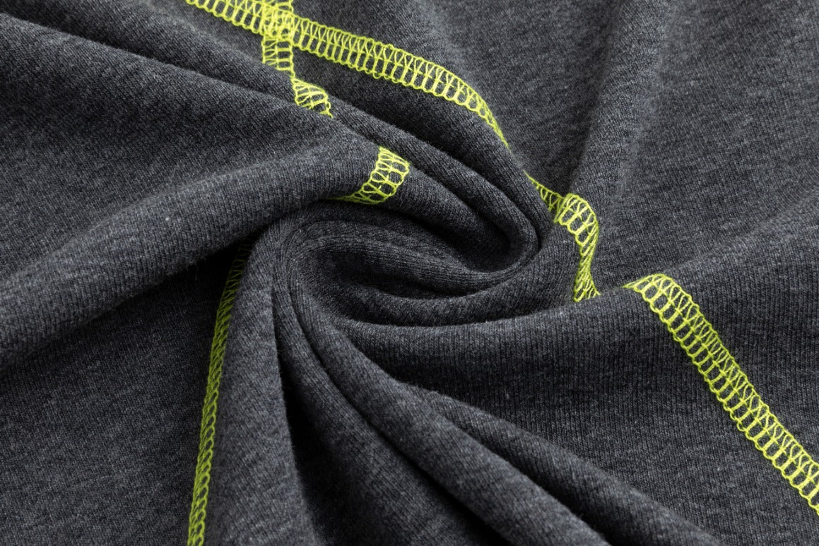 Thumbhole Criss-Cross Exposed T-Shirt - Dark Grey - Image 3