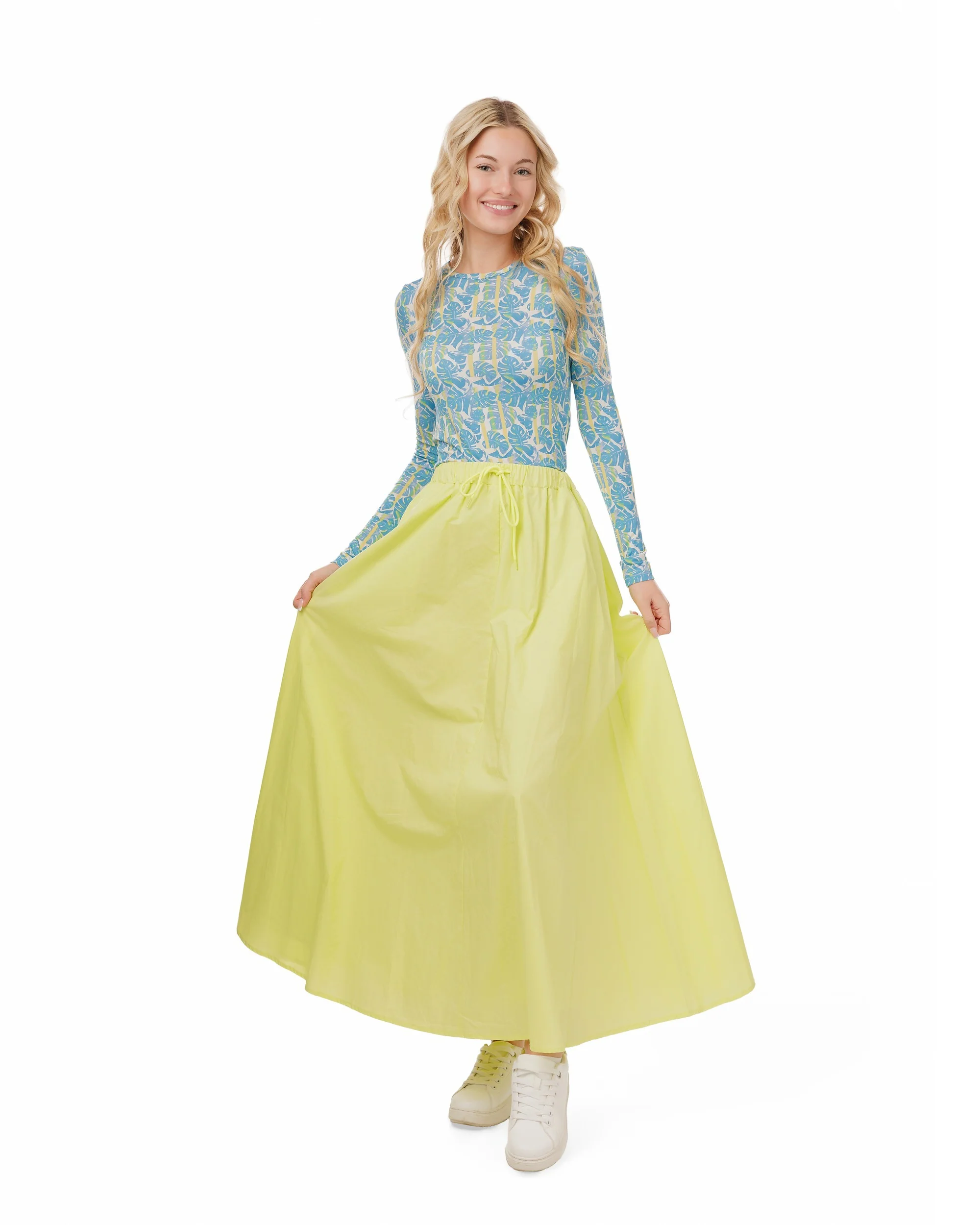Tropical Striped T - Lemon