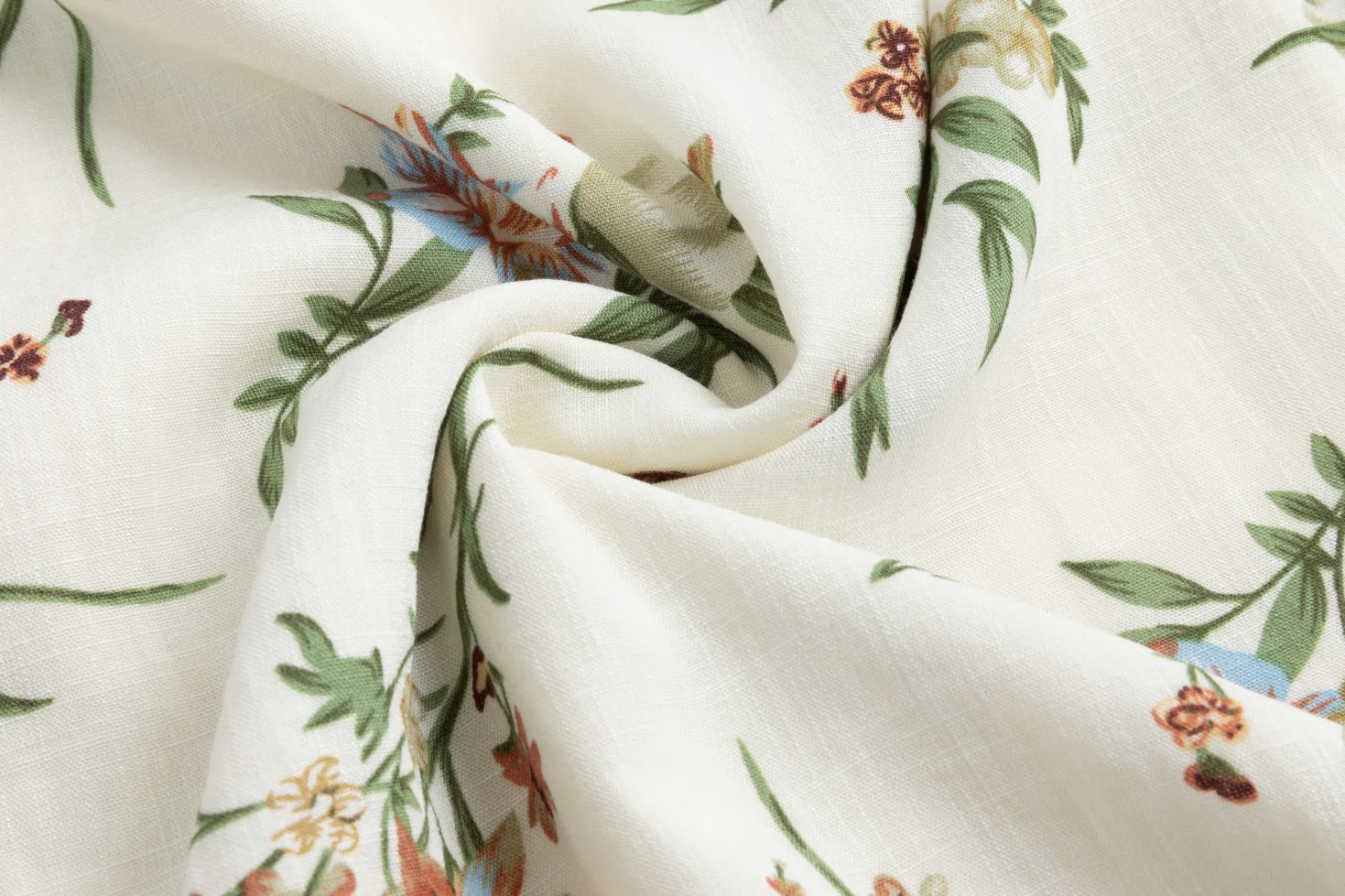 White Printed Dress With Lace Hem - Image 6