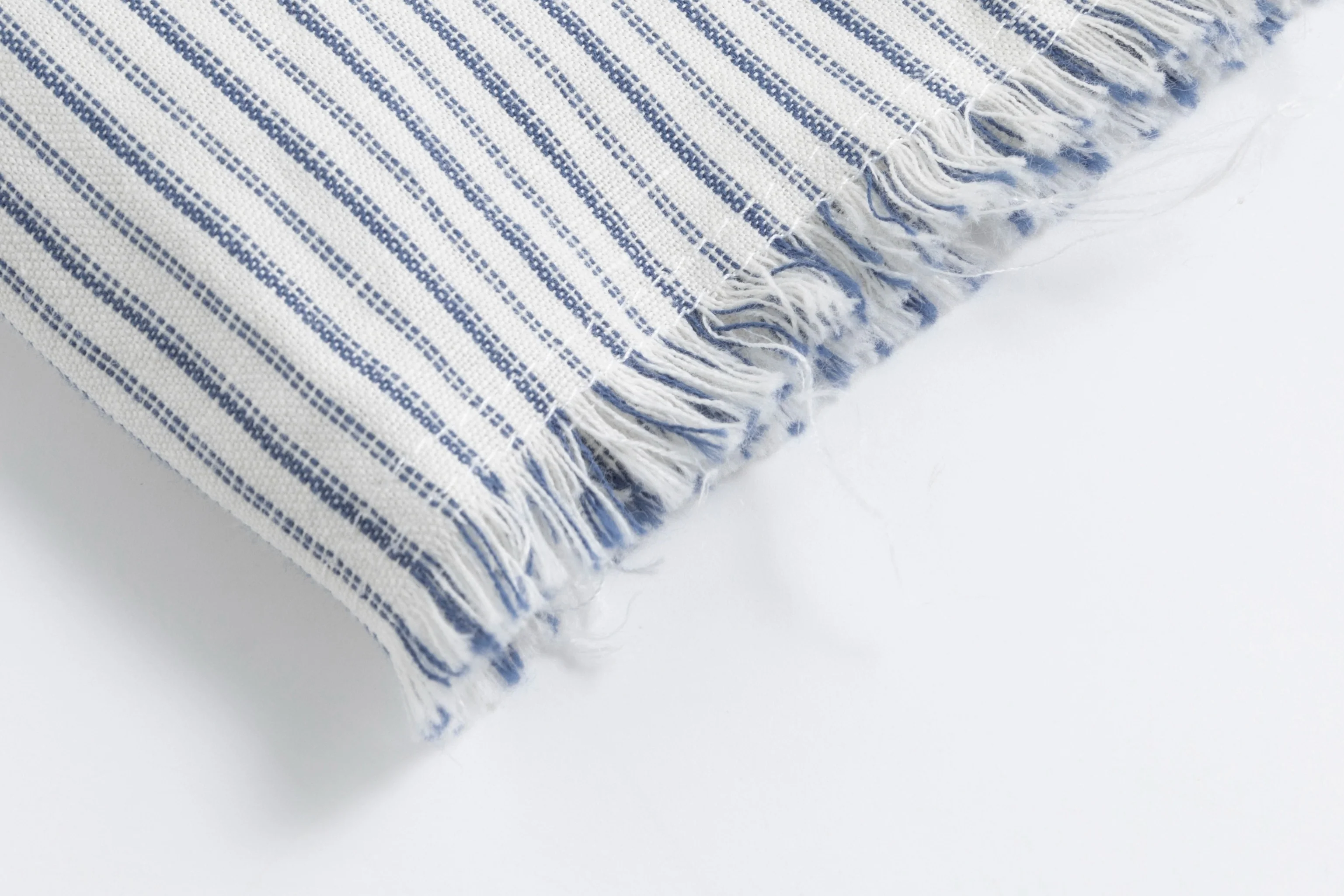 Navy Stripes Fringed Edges Jacket - Image 5