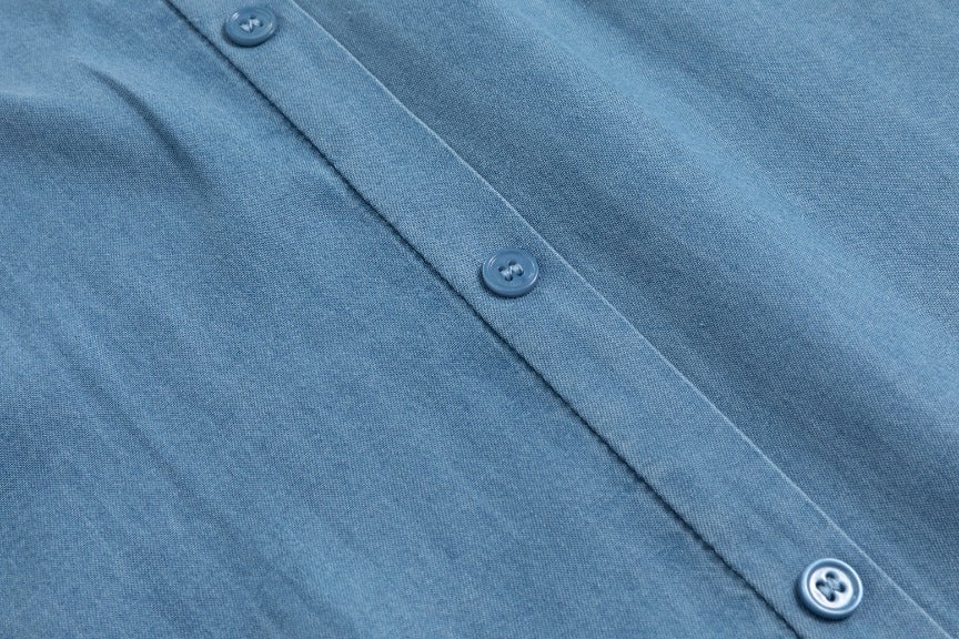 Light Blue Denim Smocking Waist Skirt - Image 5