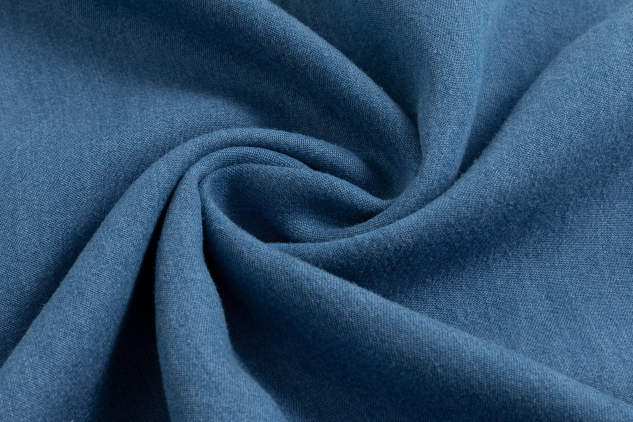 Blue Smocking Waisted Shirt Dress - Image 6