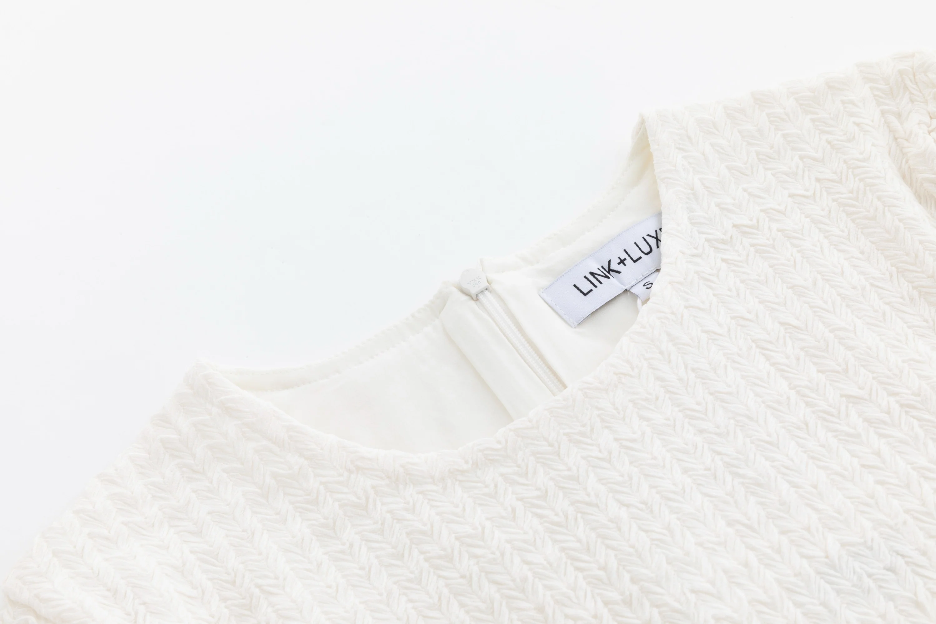 Ivory Knit Overlay Dress - Image 5