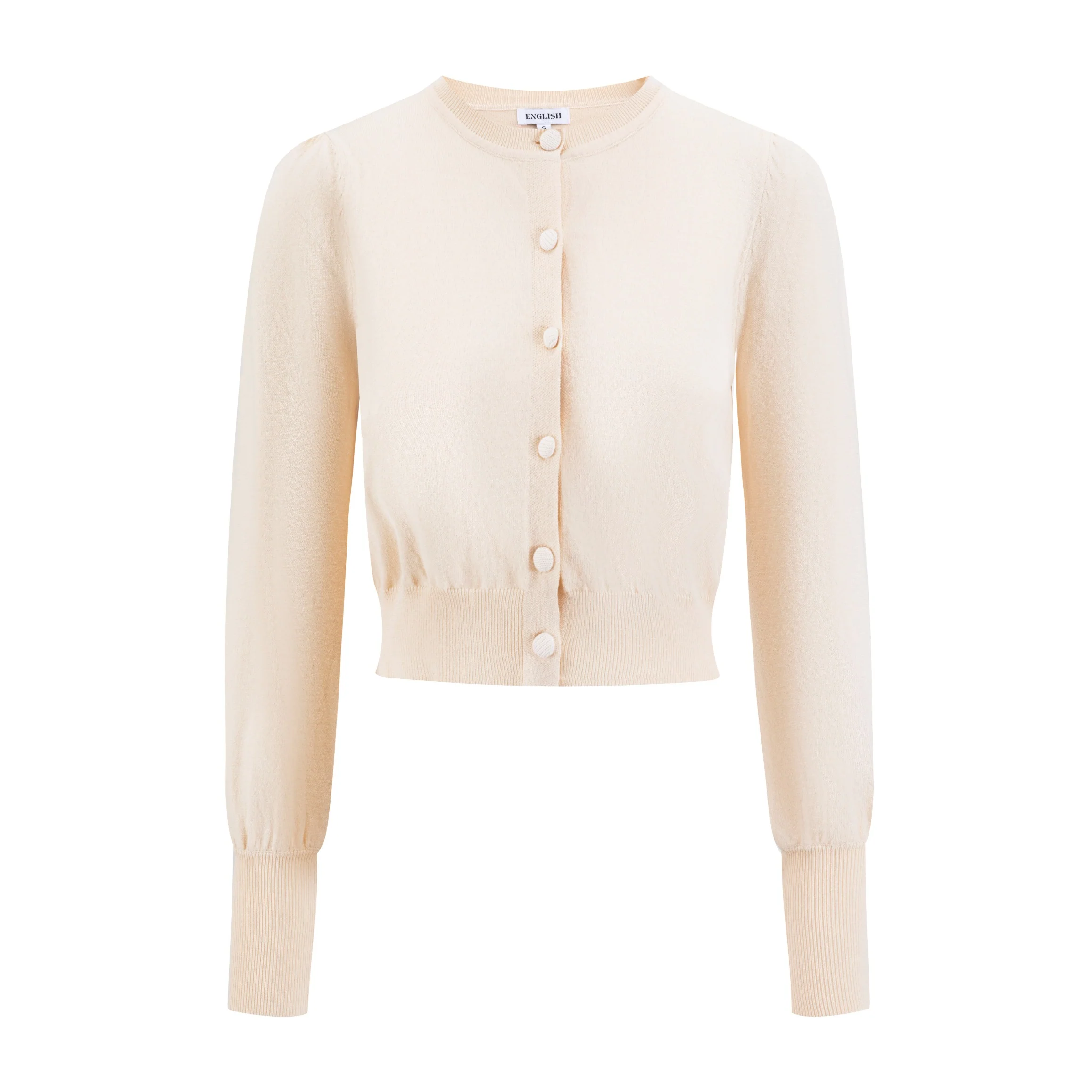 Ivory Embroidered Knit Cardigan