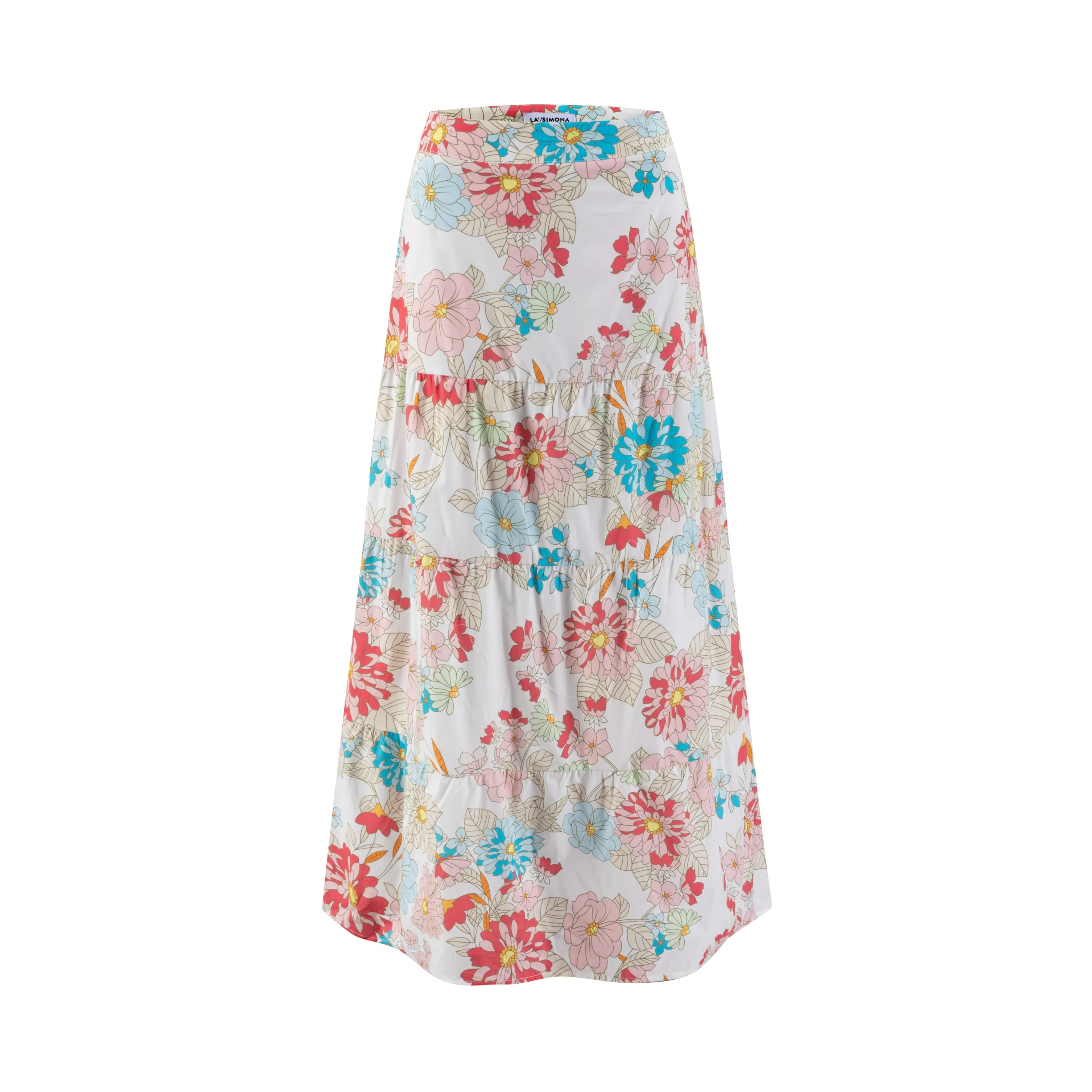 Multiflowered Printed Ruffle Layer Skirt - Image 2