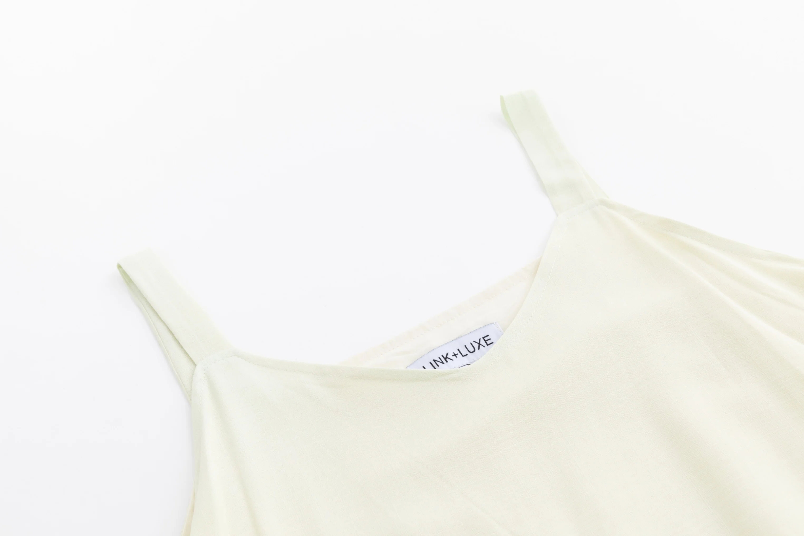 Solid Ivory Front Tie Overlay Dress - Image 6