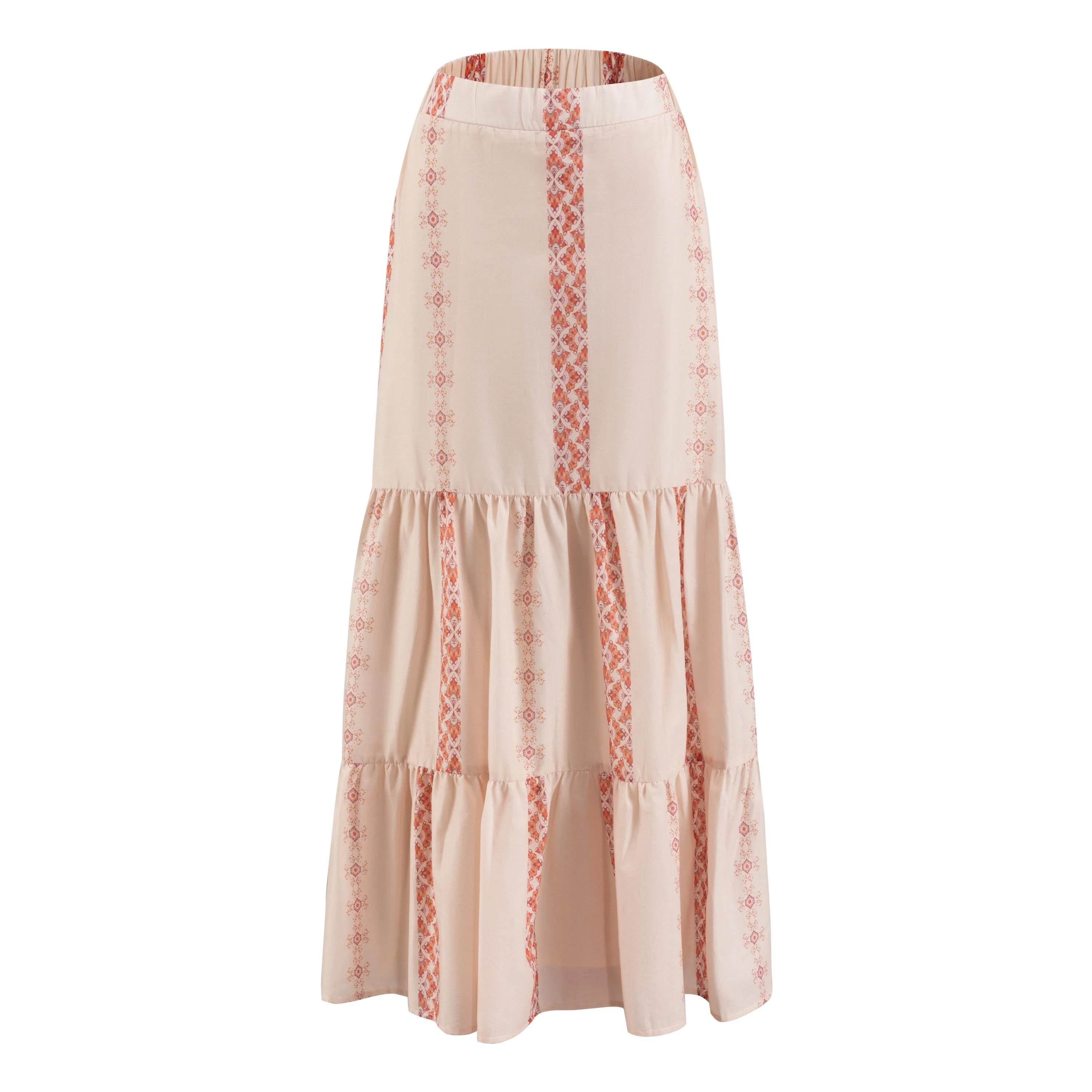 Sand And Peach Printed Skirt - Image 2