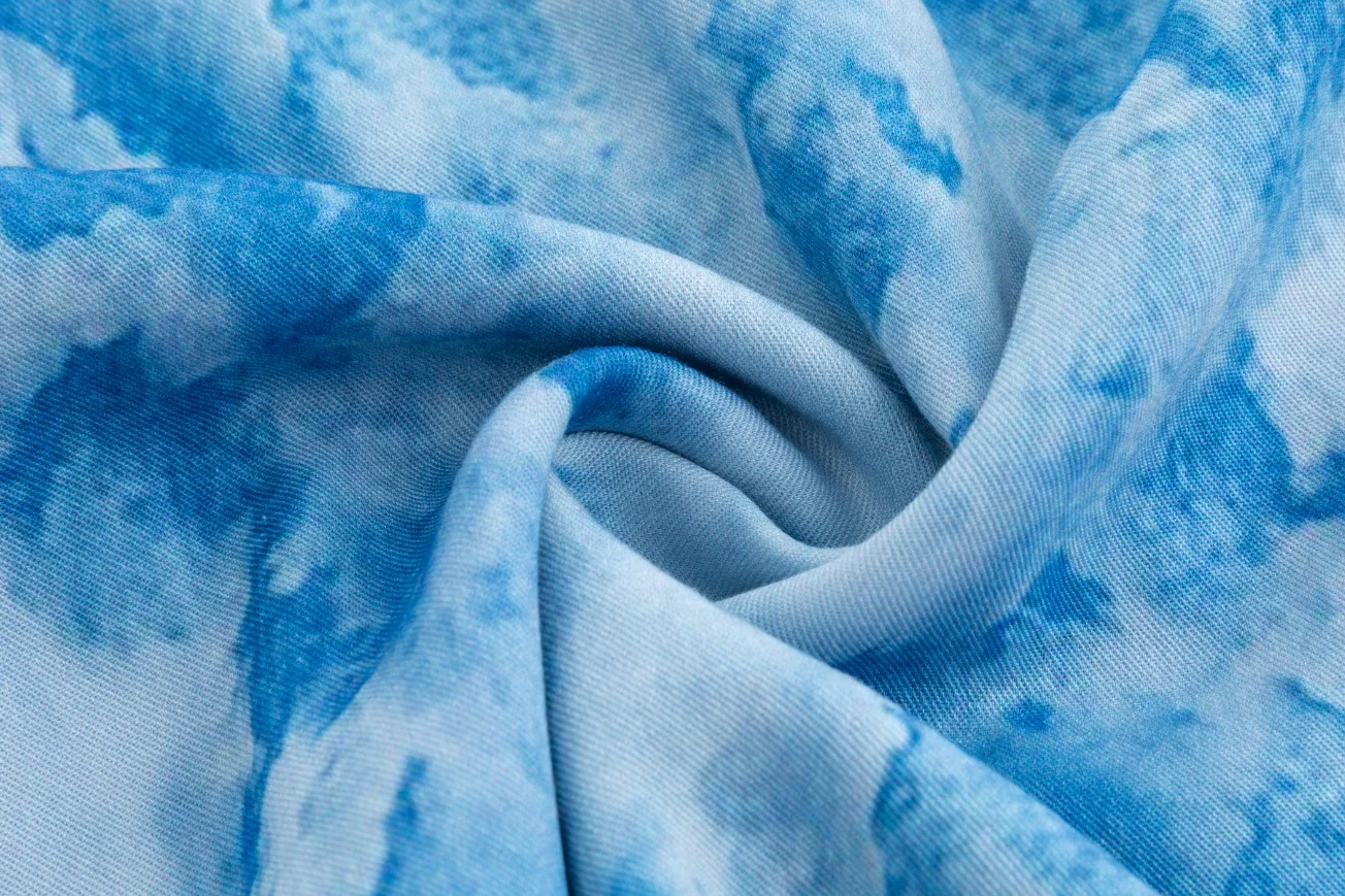 Blue Tie Dye Short Placket Skirt - Image 6