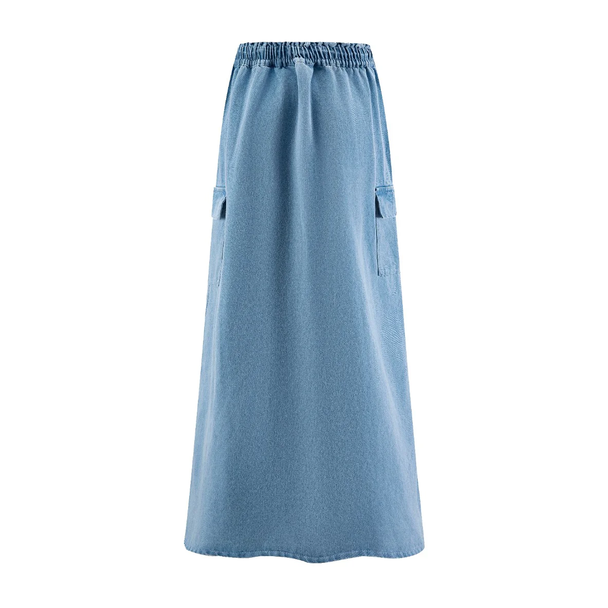 Blue Denim Cargo Skirt - Image 2