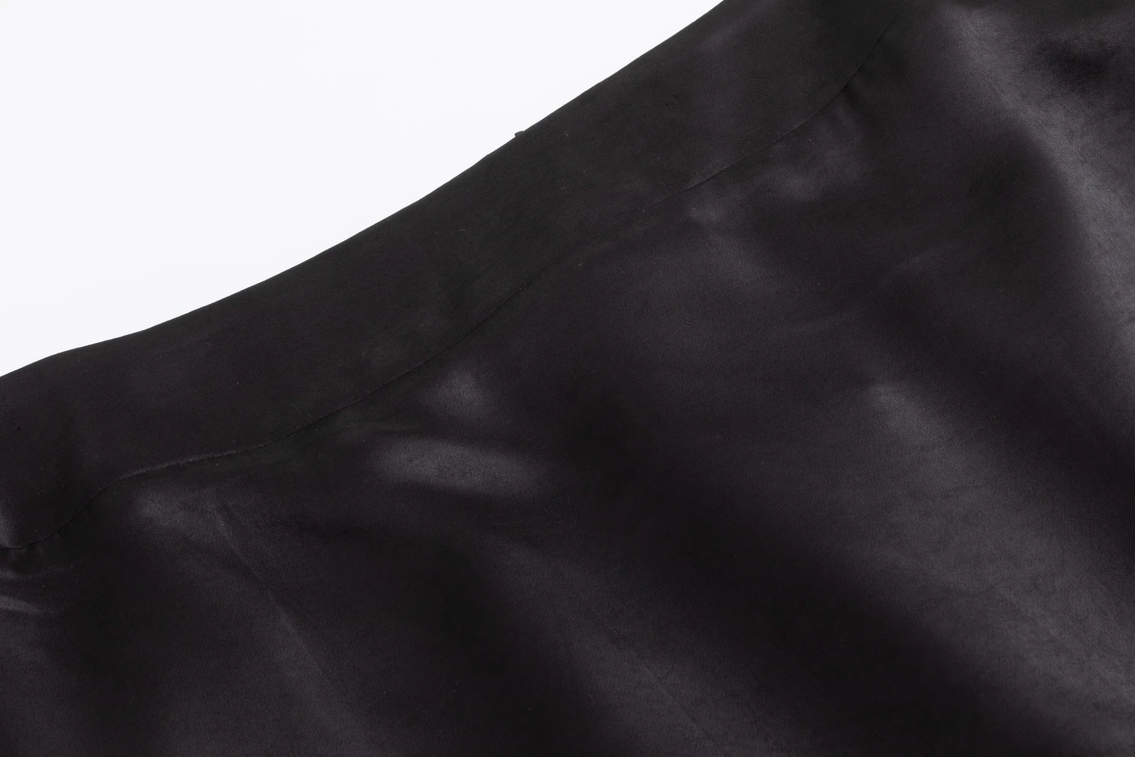 Solid Black Satin Skirt - Image 4