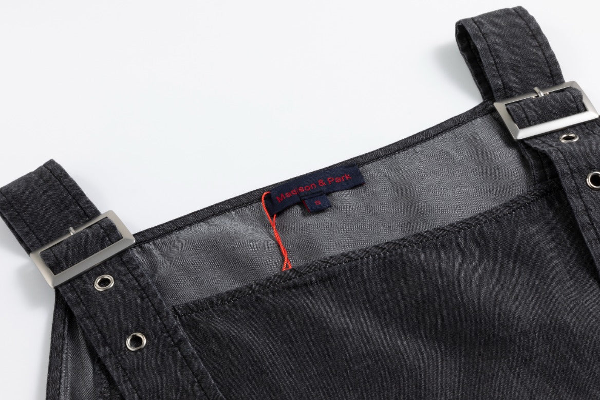 Black Denim Adjustable Jumper - Image 6