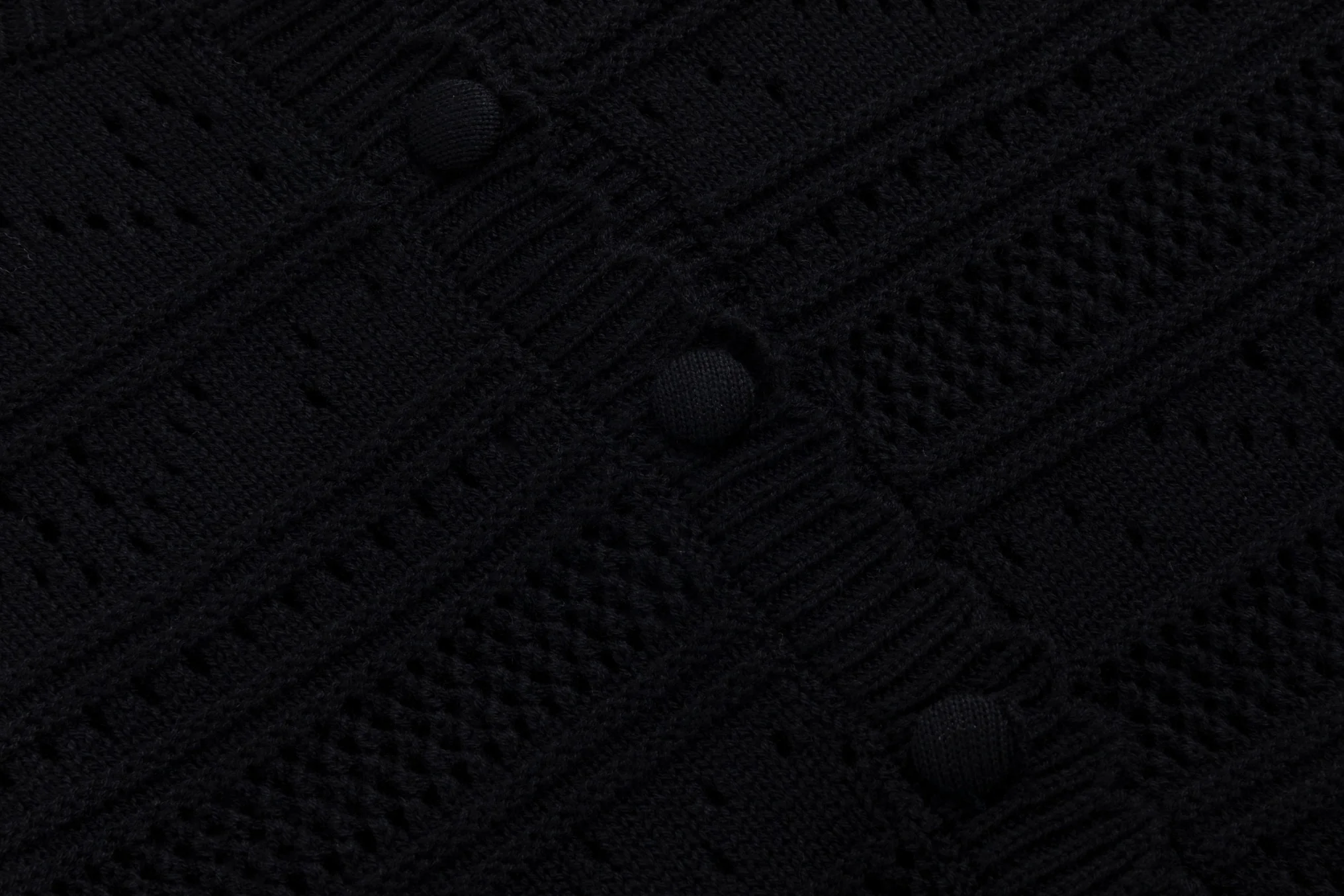 Black Crochet Knit Cardigan - TW4083-A - Image 6