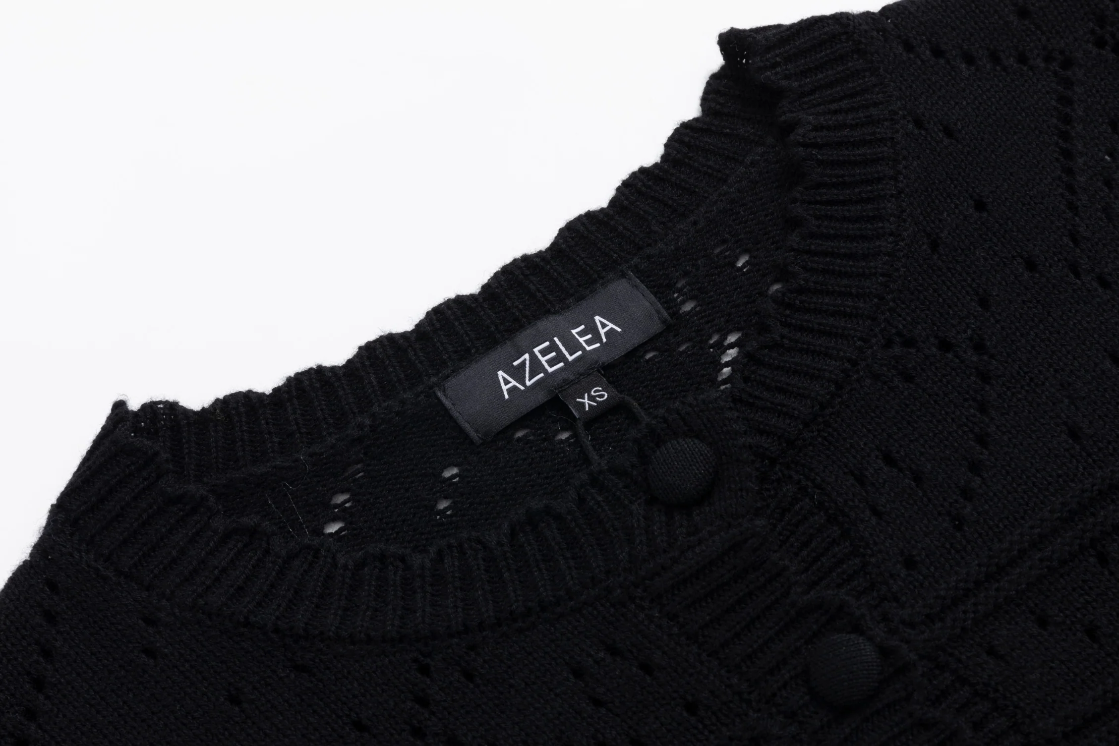 Black Crochet Knit Cardigan - TW4083-A - Image 8