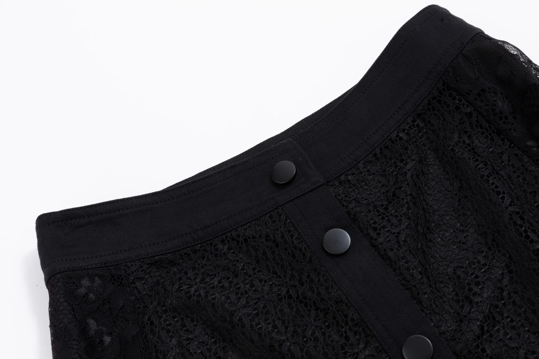 Two Kind Black Lace Connect Placket Top - Image 4